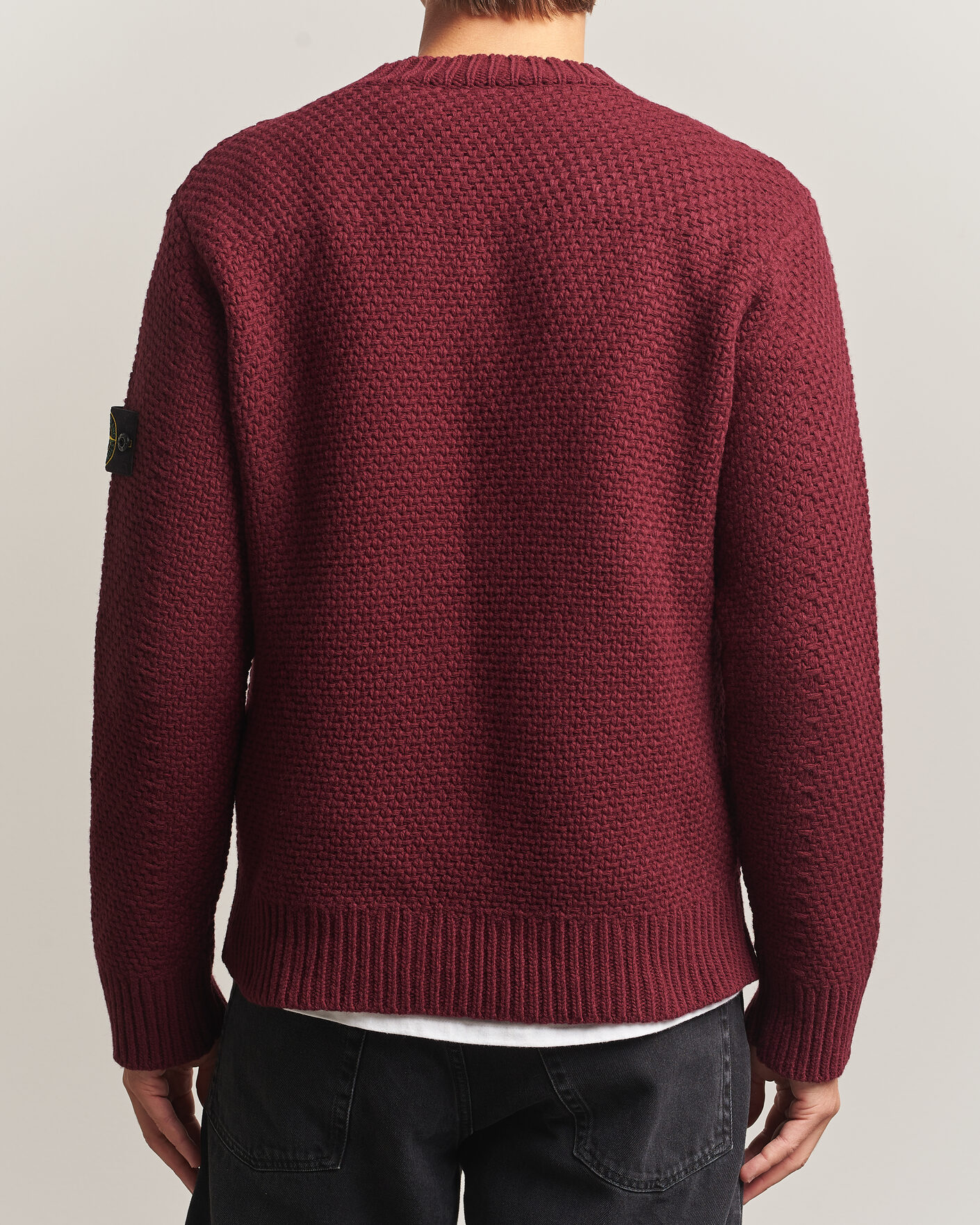 Herre | Trøjer | Stone Island | Basket Stitch Lambswool Crew Neck Amaranth