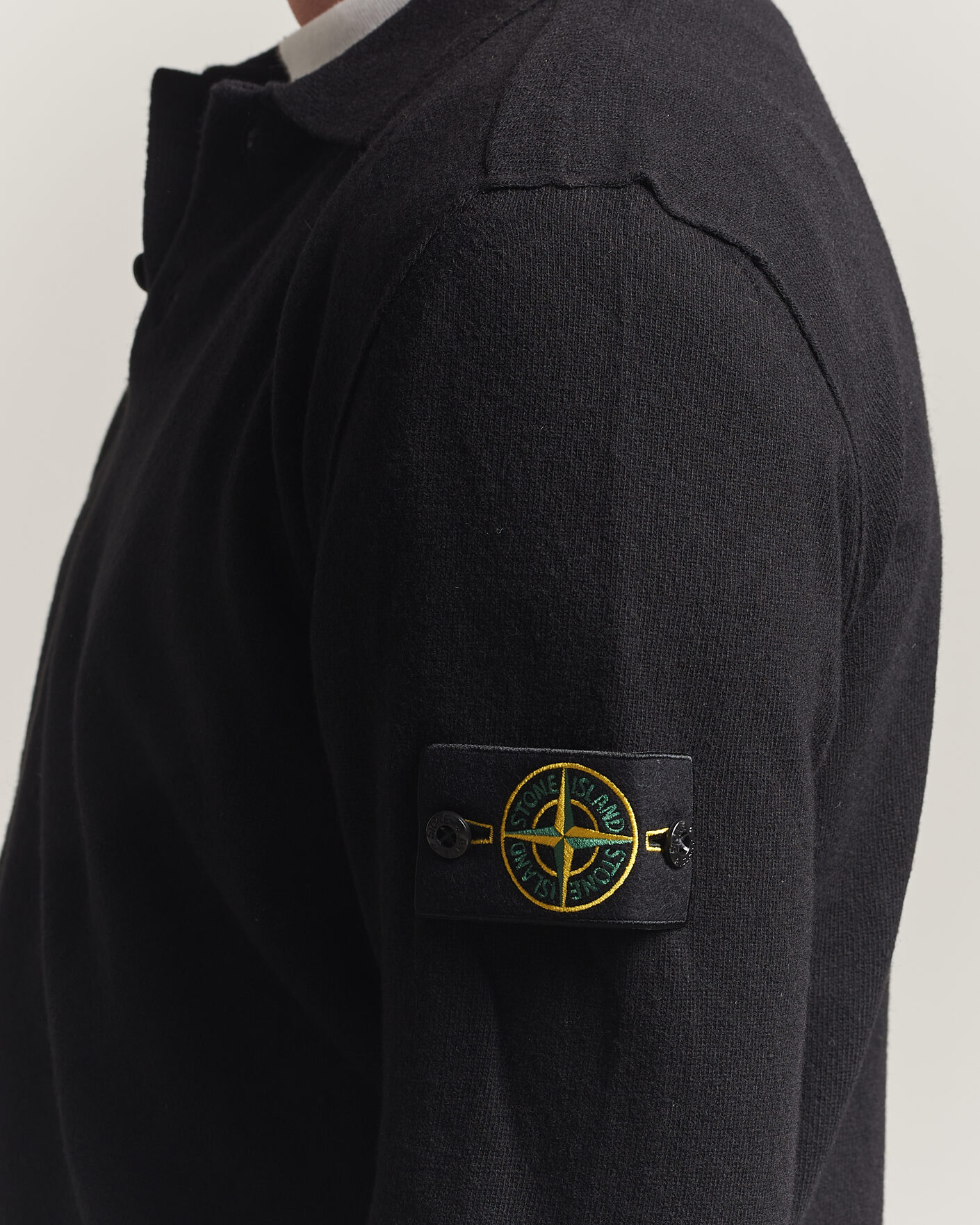 Herre | Trøjer | Stone Island | Knitted Geelong Wool Polo Black
