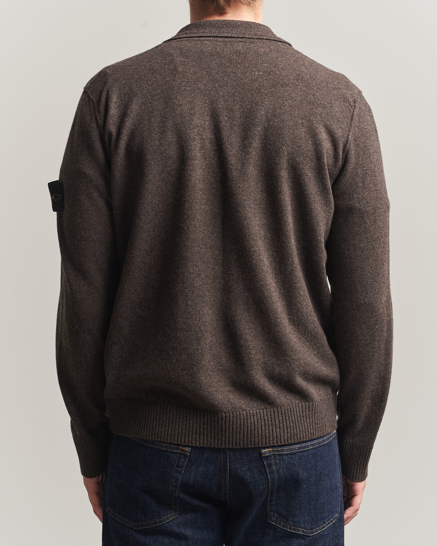 Herre | Trøjer | Stone Island | Knitted Geelong Wool Polo Melange Lead