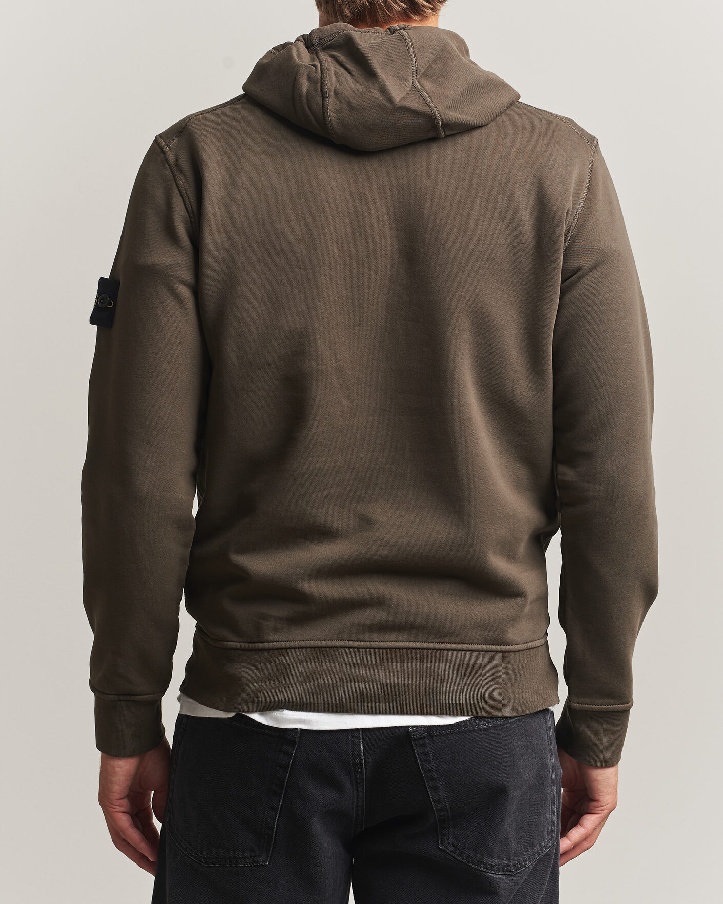 Herre | Trøjer | Stone Island | Garment Dyed Fleece Hood Coal Grey