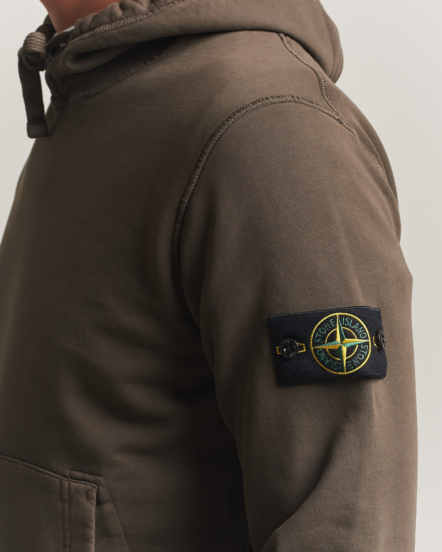 Herre | Trøjer | Stone Island | Garment Dyed Fleece Hood Coal Grey