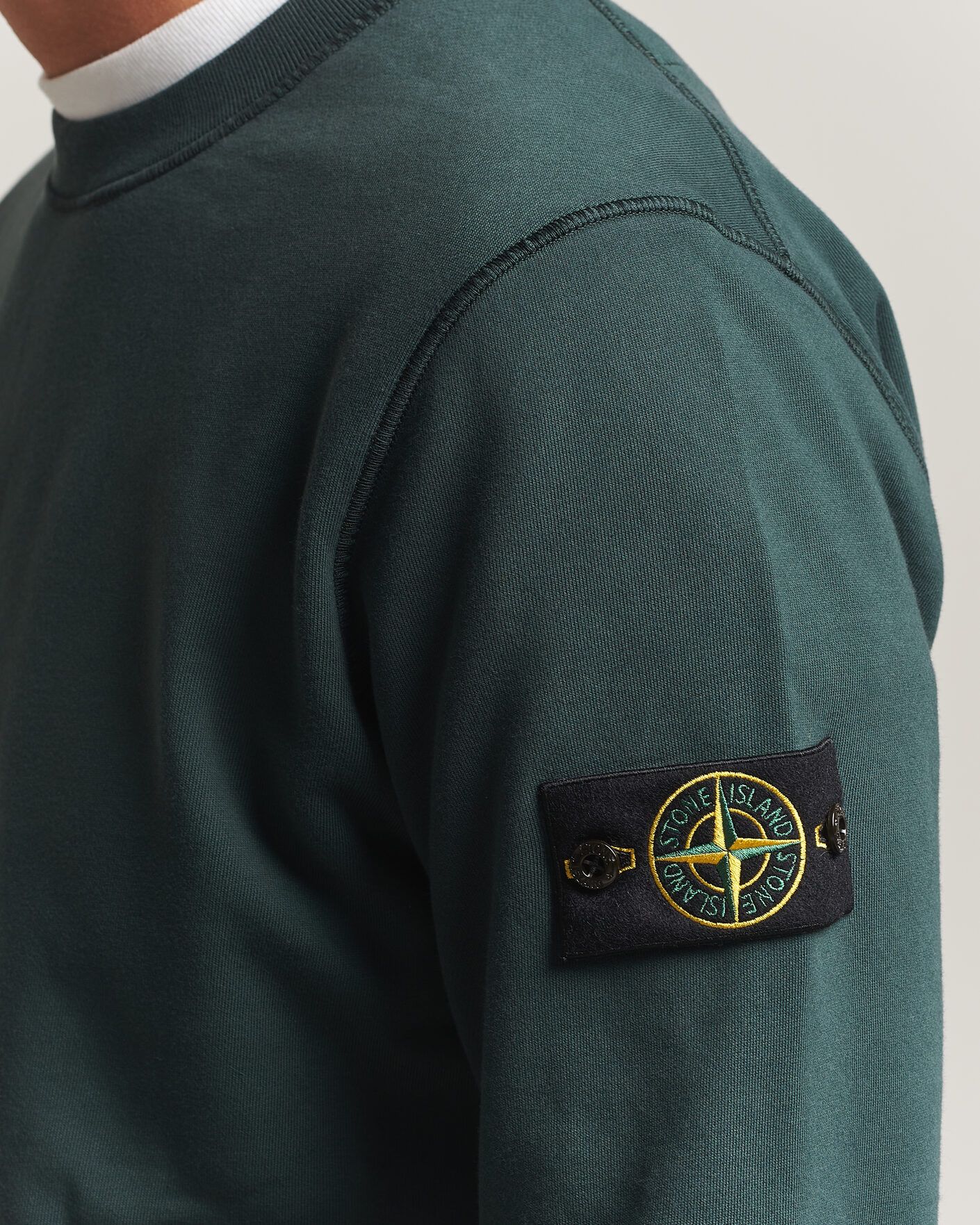Herre | Trøjer | Stone Island | Garment Dyed Fleece Sweatshirt Dark Green