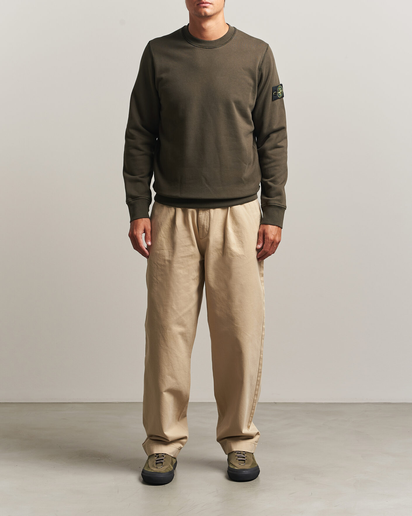 Herre | Trøjer | Stone Island | Garment Dyed Fleece Sweatshirt Coal Grey