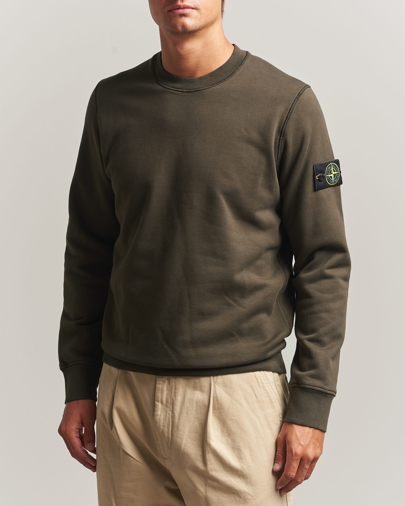 Herre | Trøjer | Stone Island | Garment Dyed Fleece Sweatshirt Coal Grey