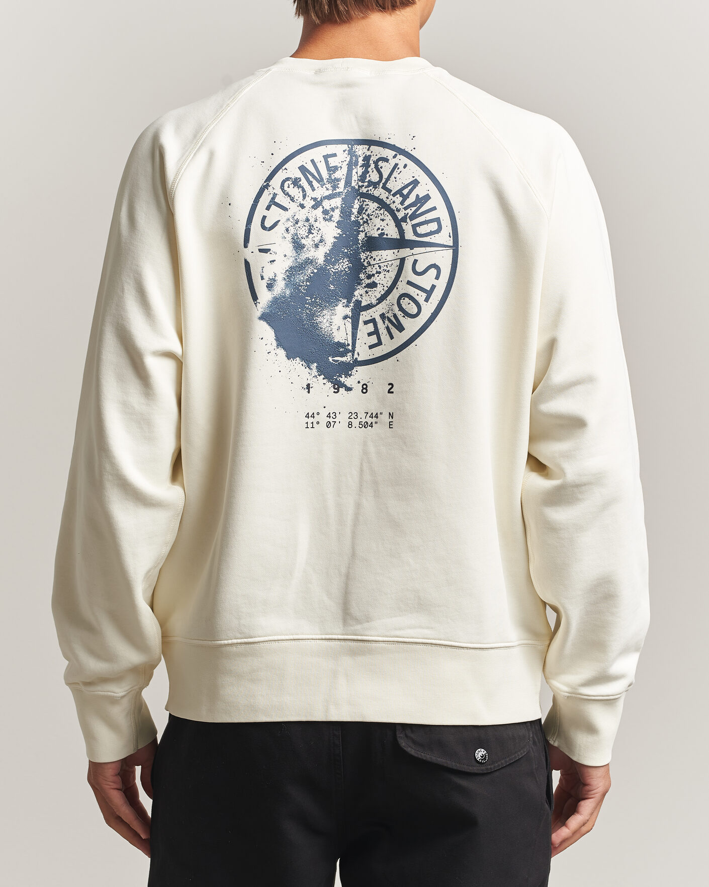 Herre | Trøjer | Stone Island | Garment Dyed Fleece Desert Print Sweatshirt Ivory