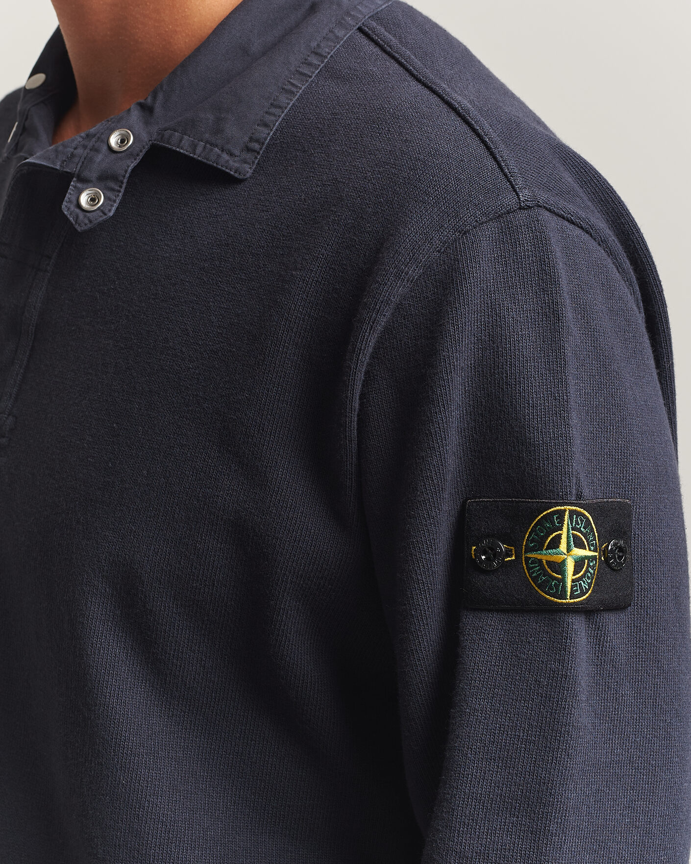 Herre | Trøjer | Stone Island | Heavy Cotton Jersey Polo Blue Navy