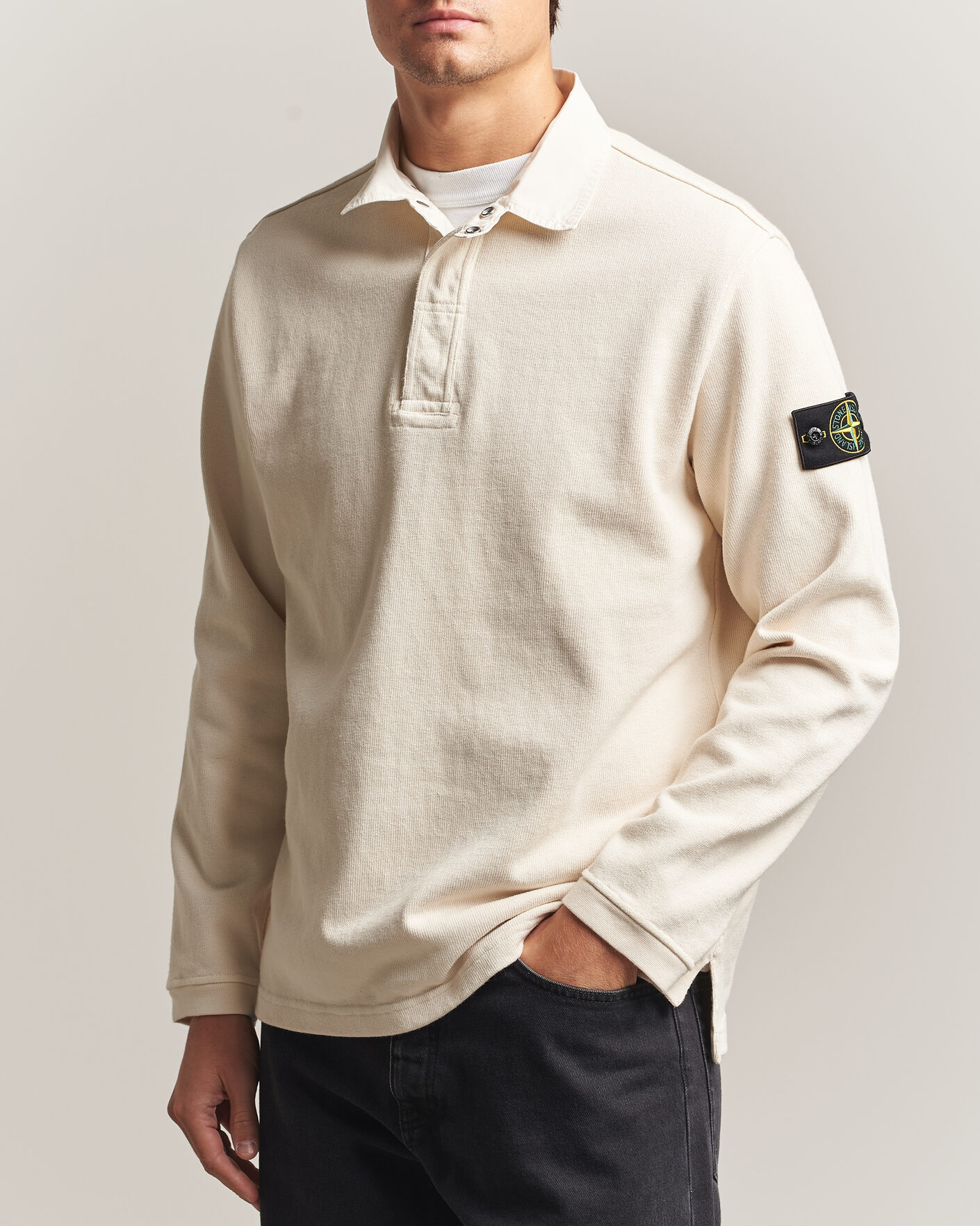 Herre | Trøjer | Stone Island | Heavy Cotton Jersey Polo Ivory