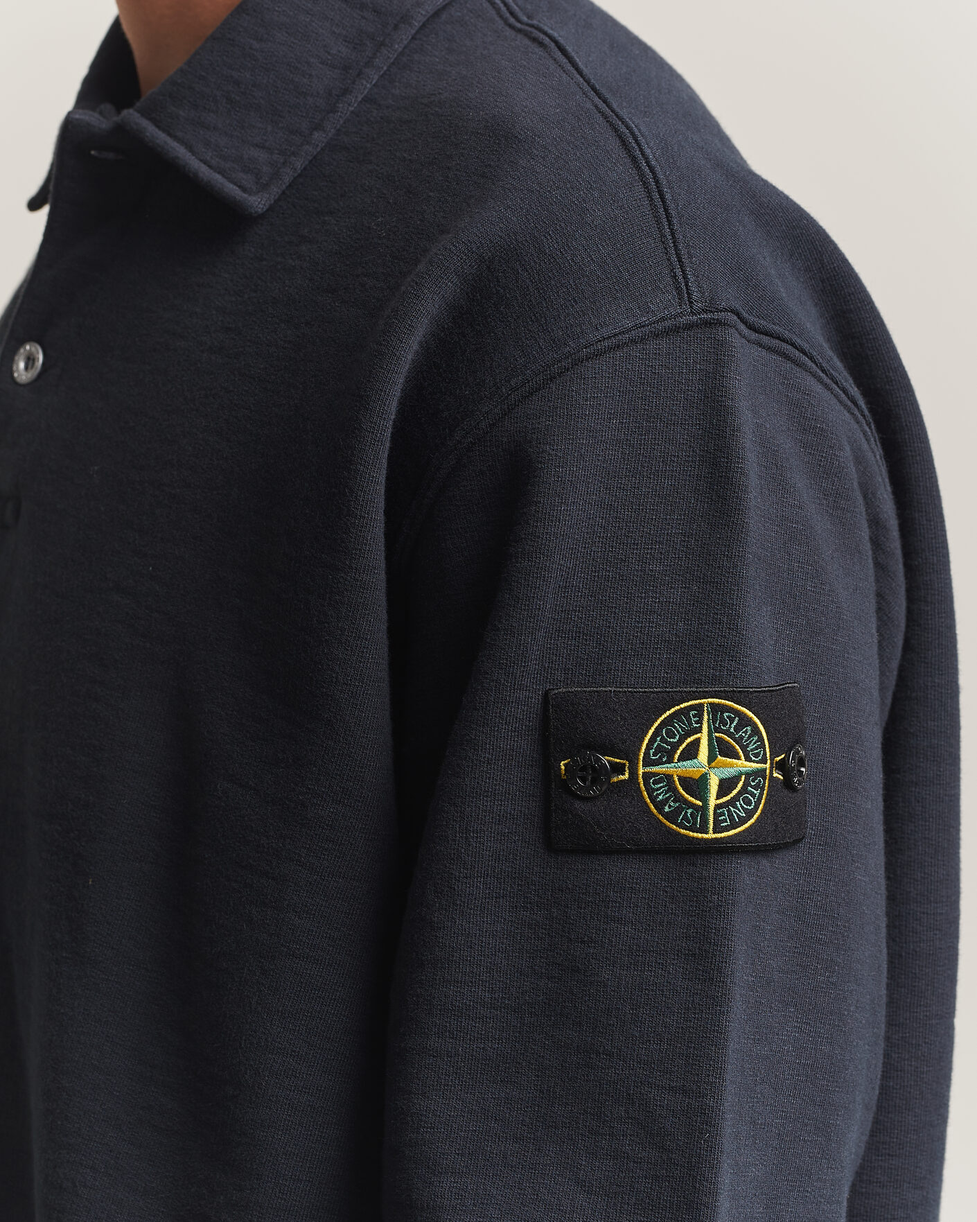 Herre | Trøjer | Stone Island | Tubular Cotton Fleece Polo Navy Blue