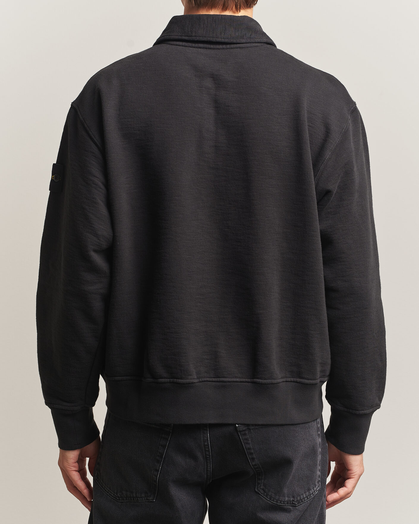 Herre | Trøjer | Stone Island | Tubular Cotton Fleece Polo Black