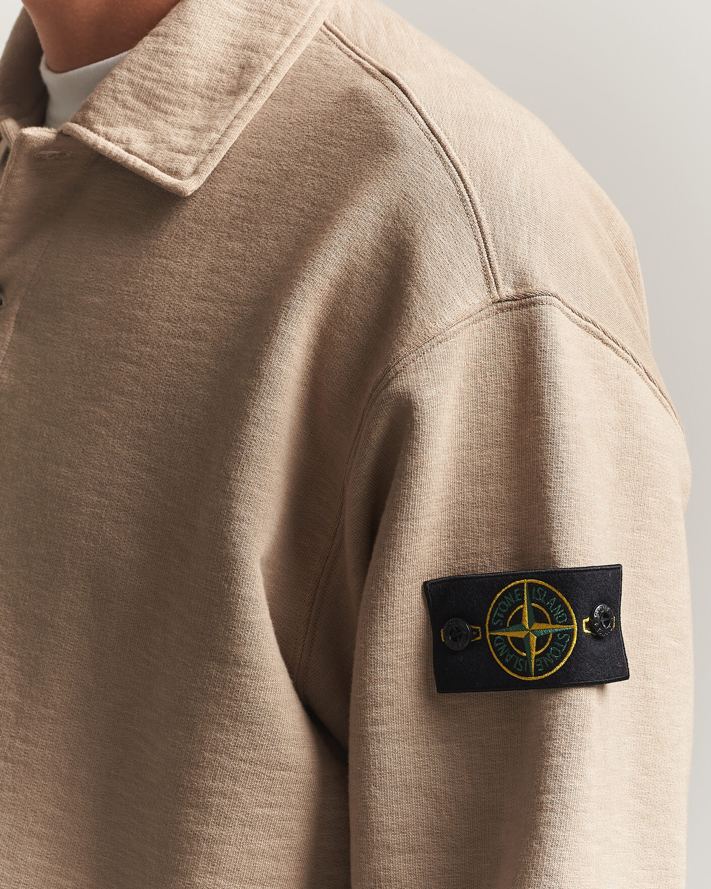 Herre | Trøjer | Stone Island | Tubular Cotton Fleece Polo Biscuit