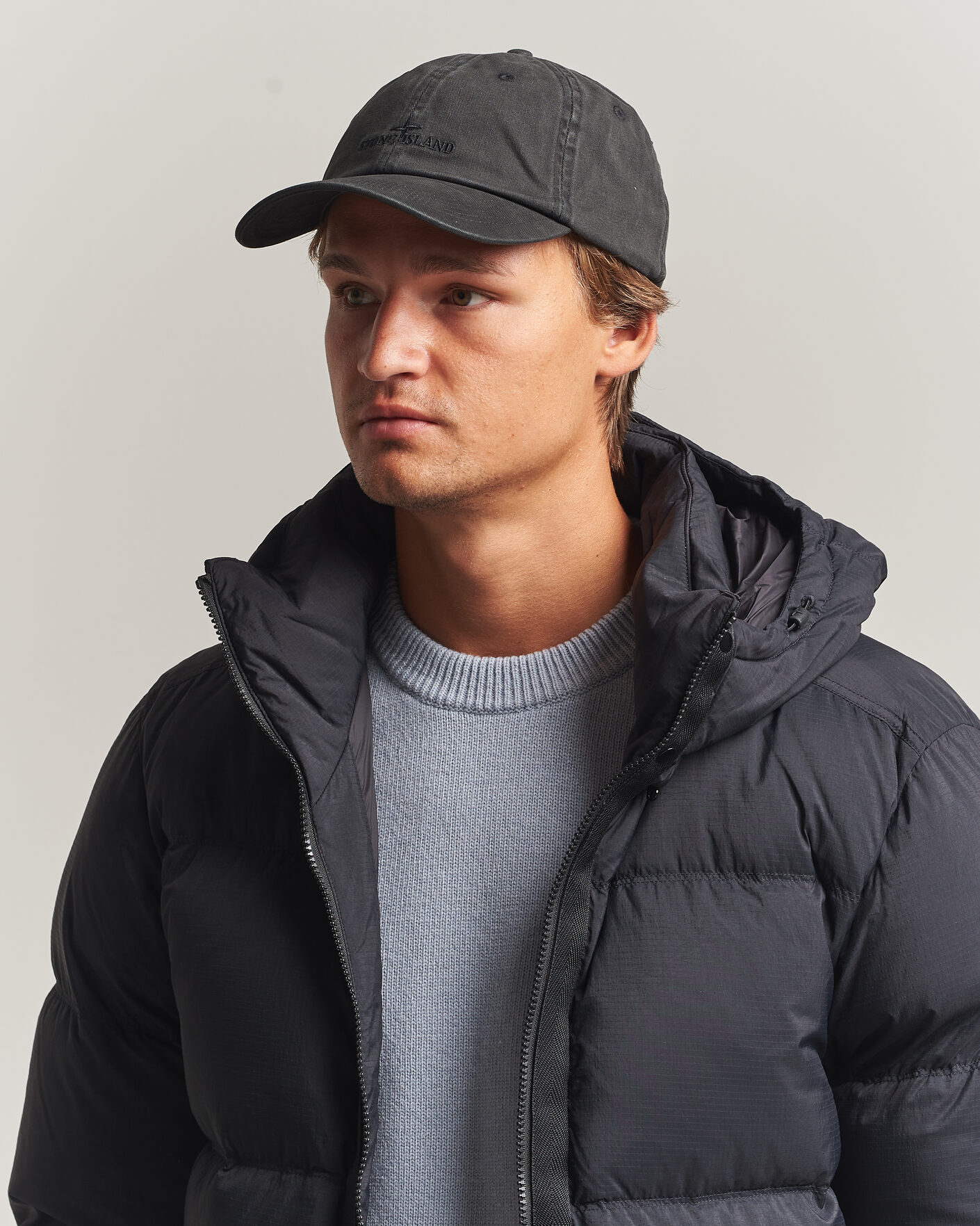 Herre | Hatte & kasketter | Stone Island | Brushed Cotton Gabardine Cap Black