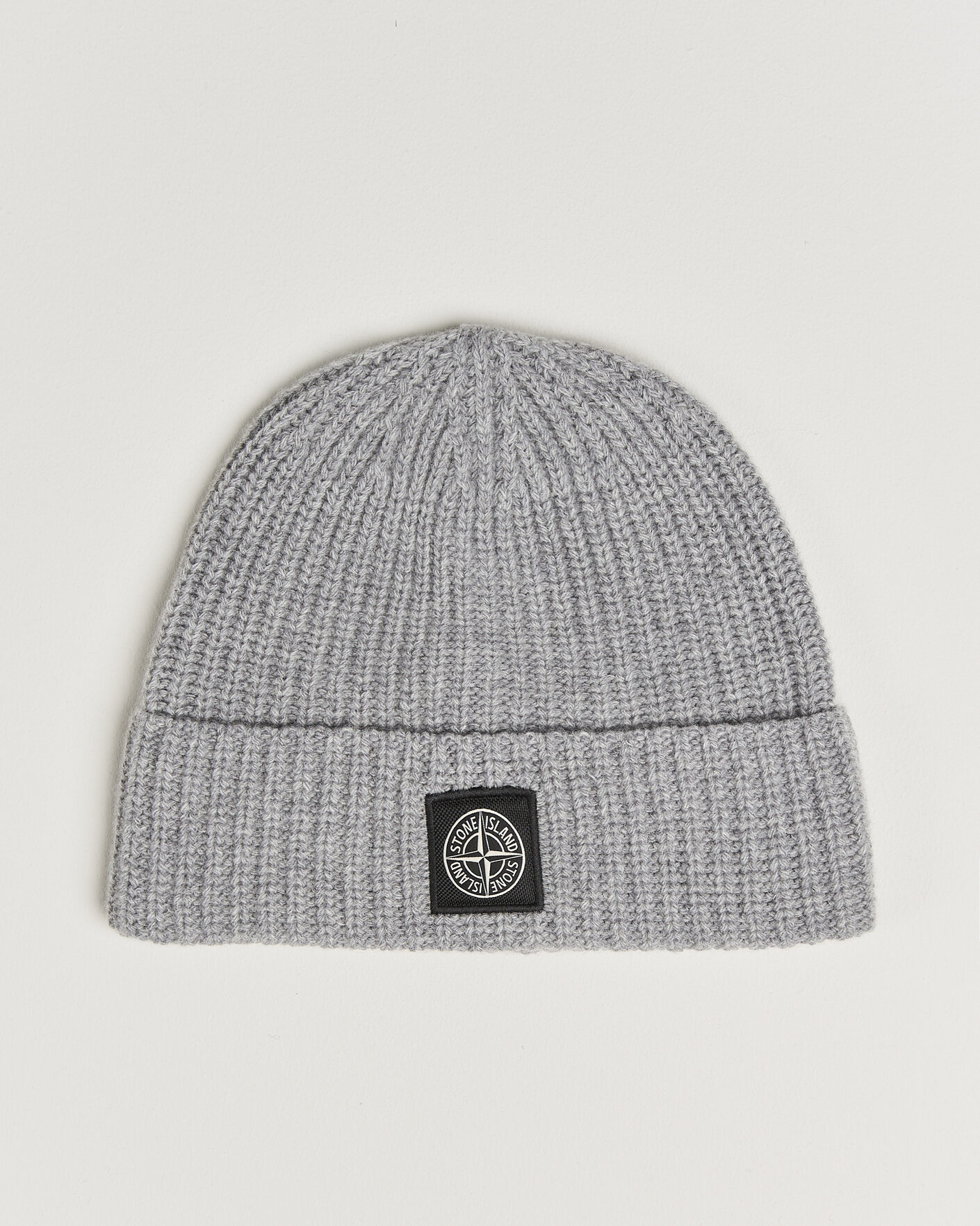 Herre | Huer | Stone Island | Geelong Wool Hat Grey Melange