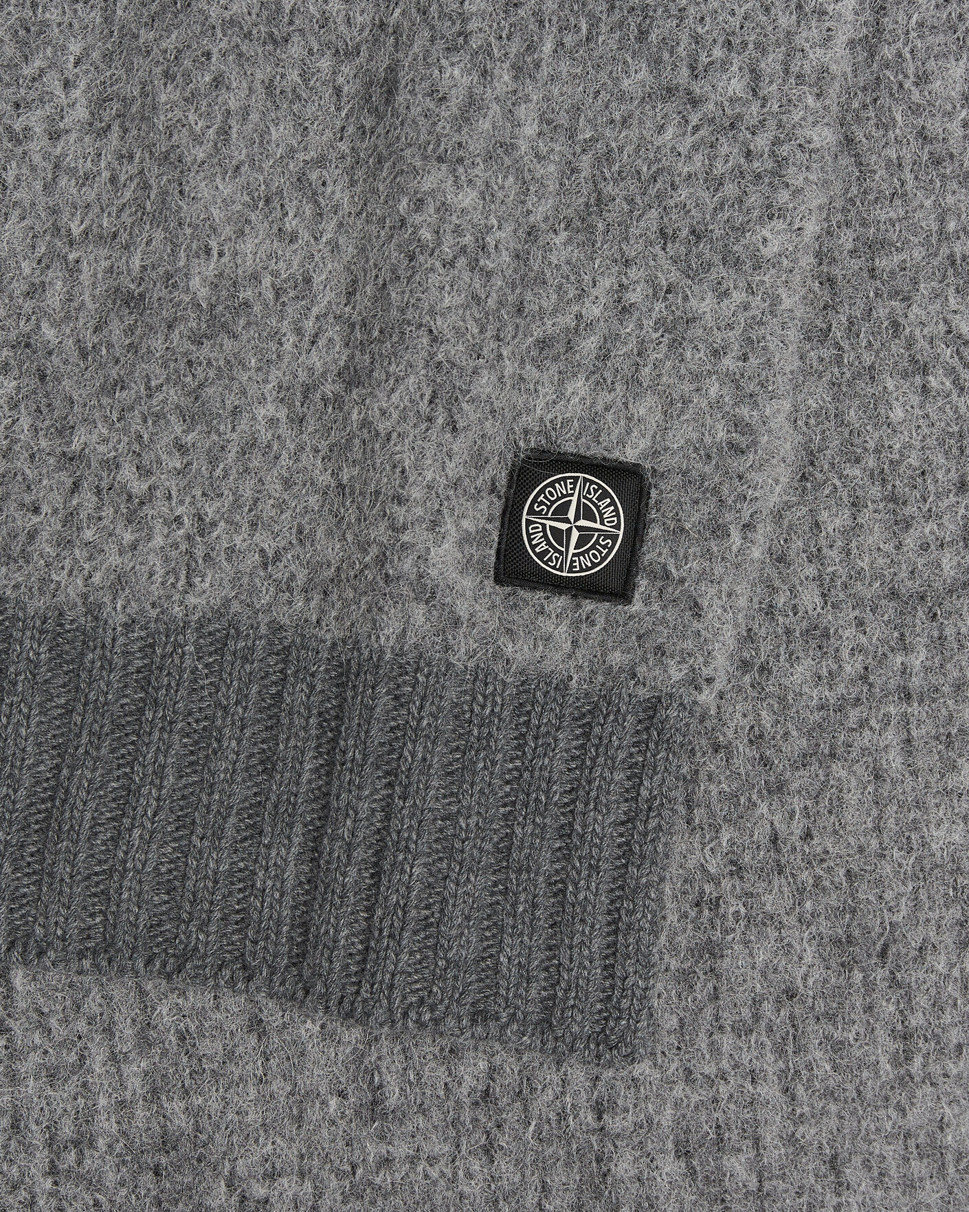 Herre | Halstørklæder | Stone Island | Baby Alpaca Blend Scarf Grey Melange