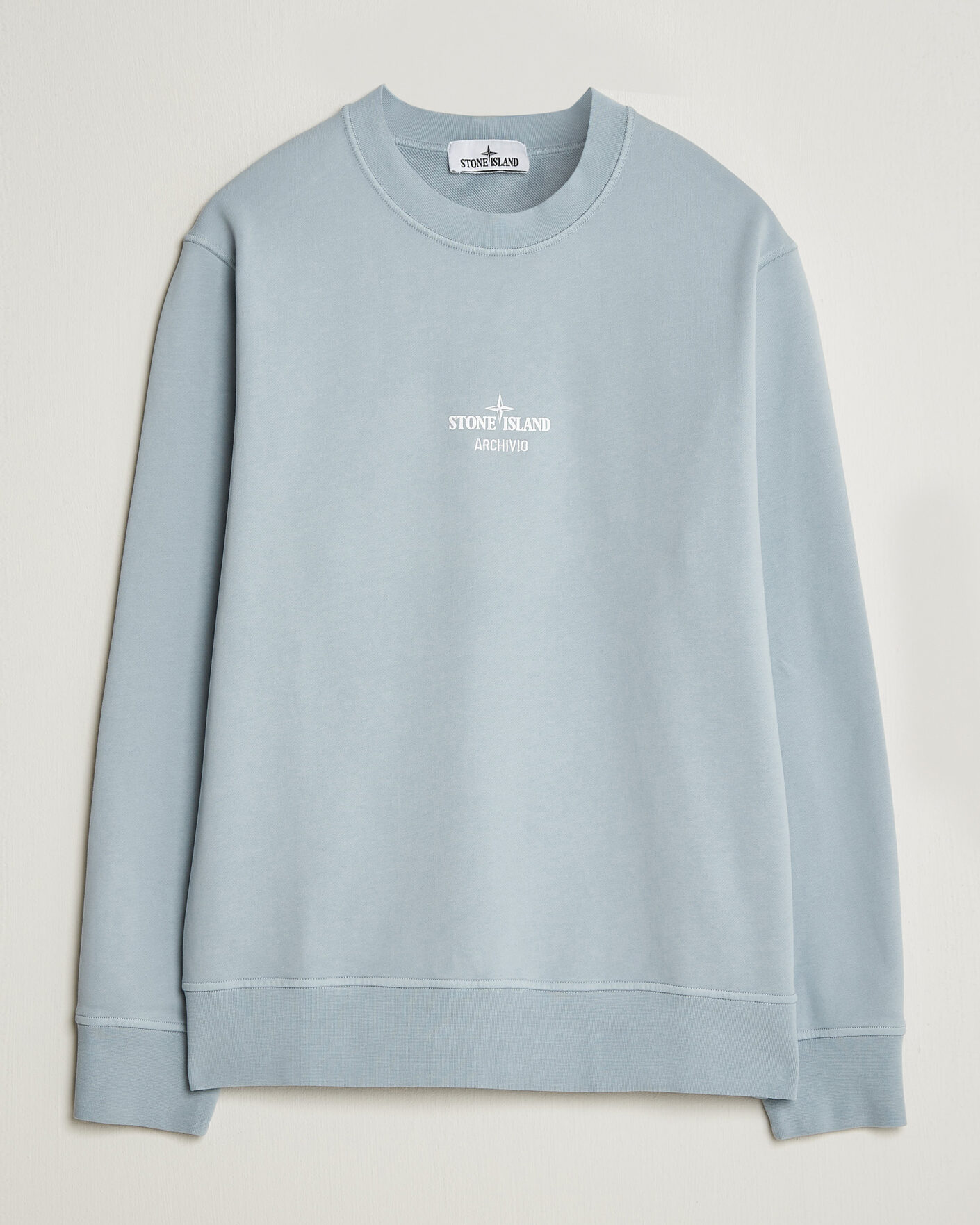 Herre | Trøjer | Stone Island | Cotton Fleece Archivio Print Sweatshirt Ash Grey