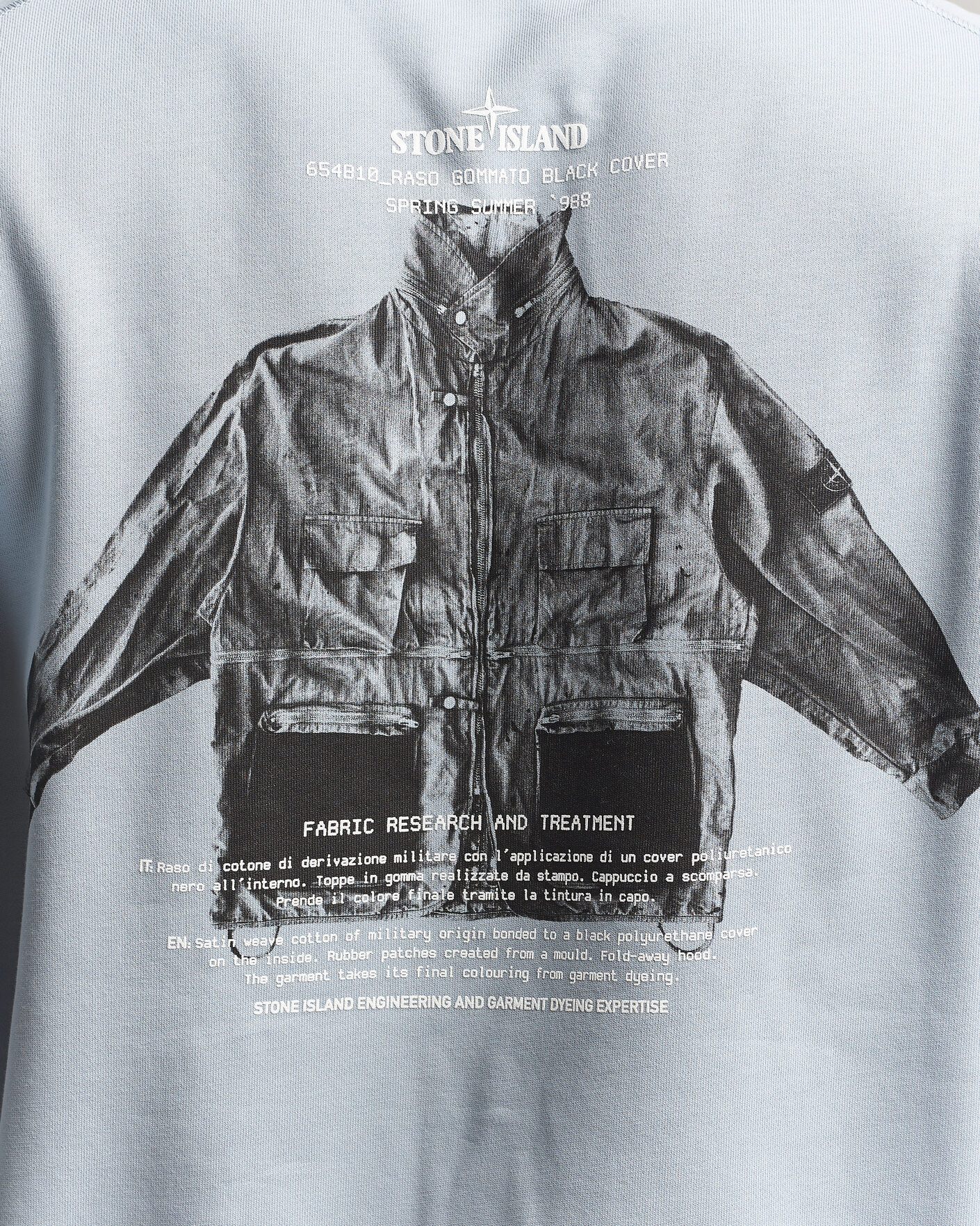 Herre | Trøjer | Stone Island | Cotton Fleece Archivio Print Sweatshirt Ash Grey