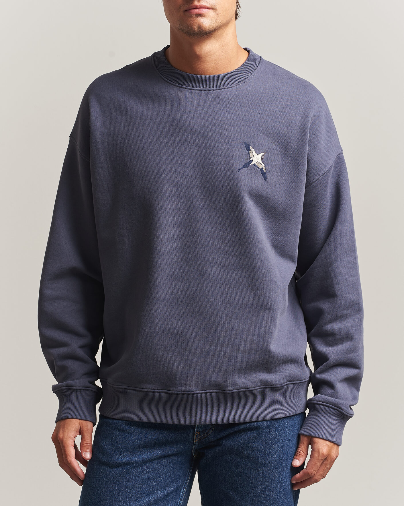Herre | Trøjer | Axel Arigato | Micro Bee Bird Sweatshirt Smoke Grey
