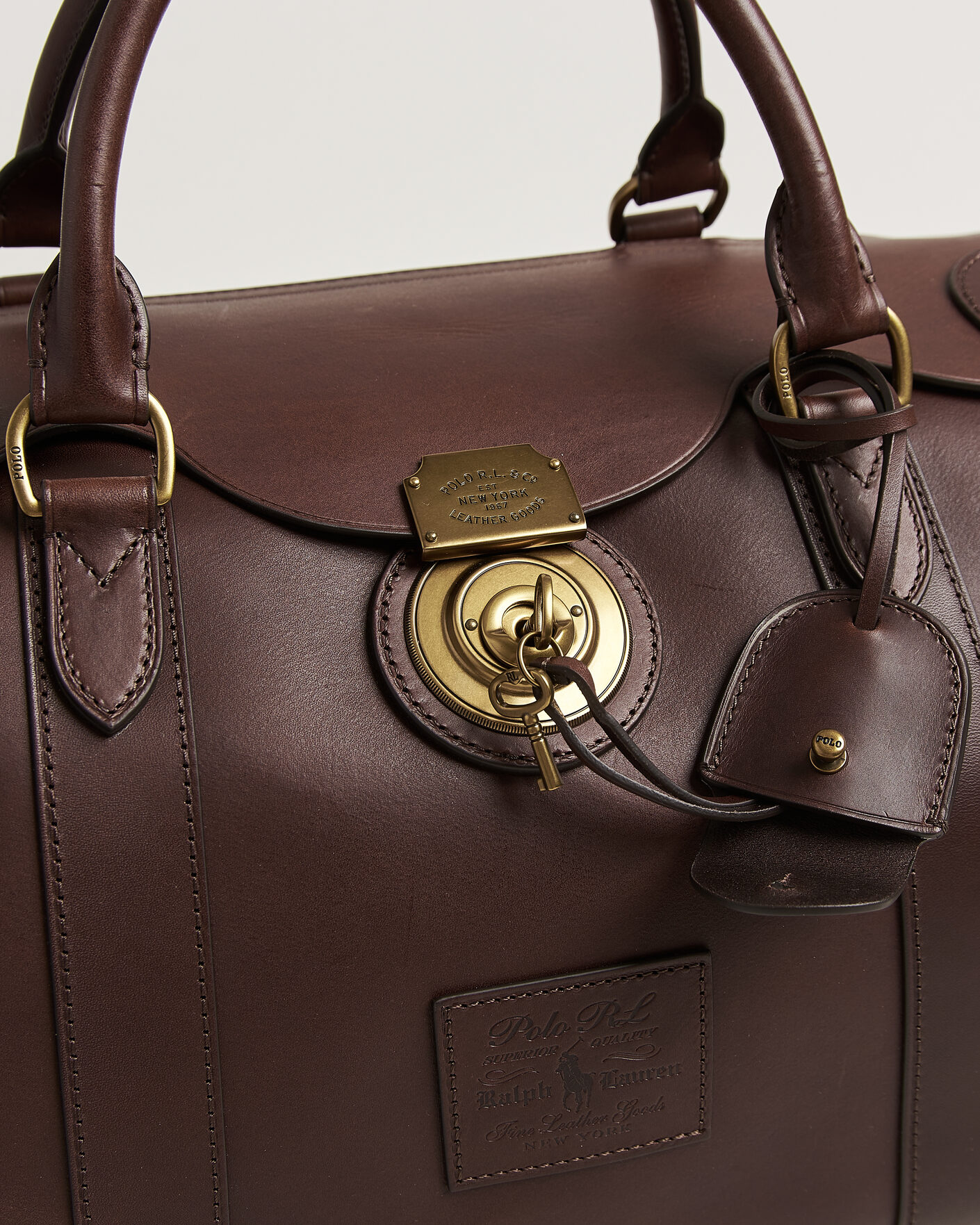Herre | Tasker | Polo Ralph Lauren | Leather Duffle Bag Burnished Brown