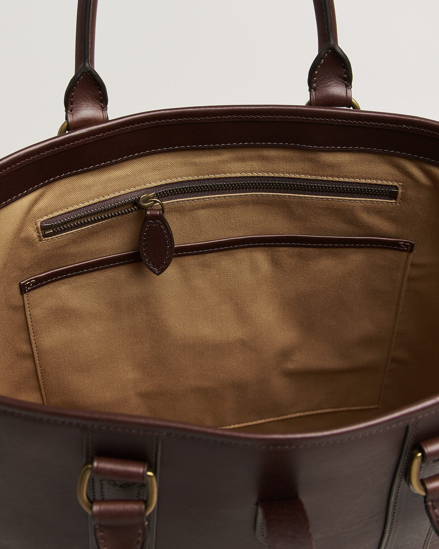 Herre | Tasker | Polo Ralph Lauren | Leather Tote Bag Burnished Brown
