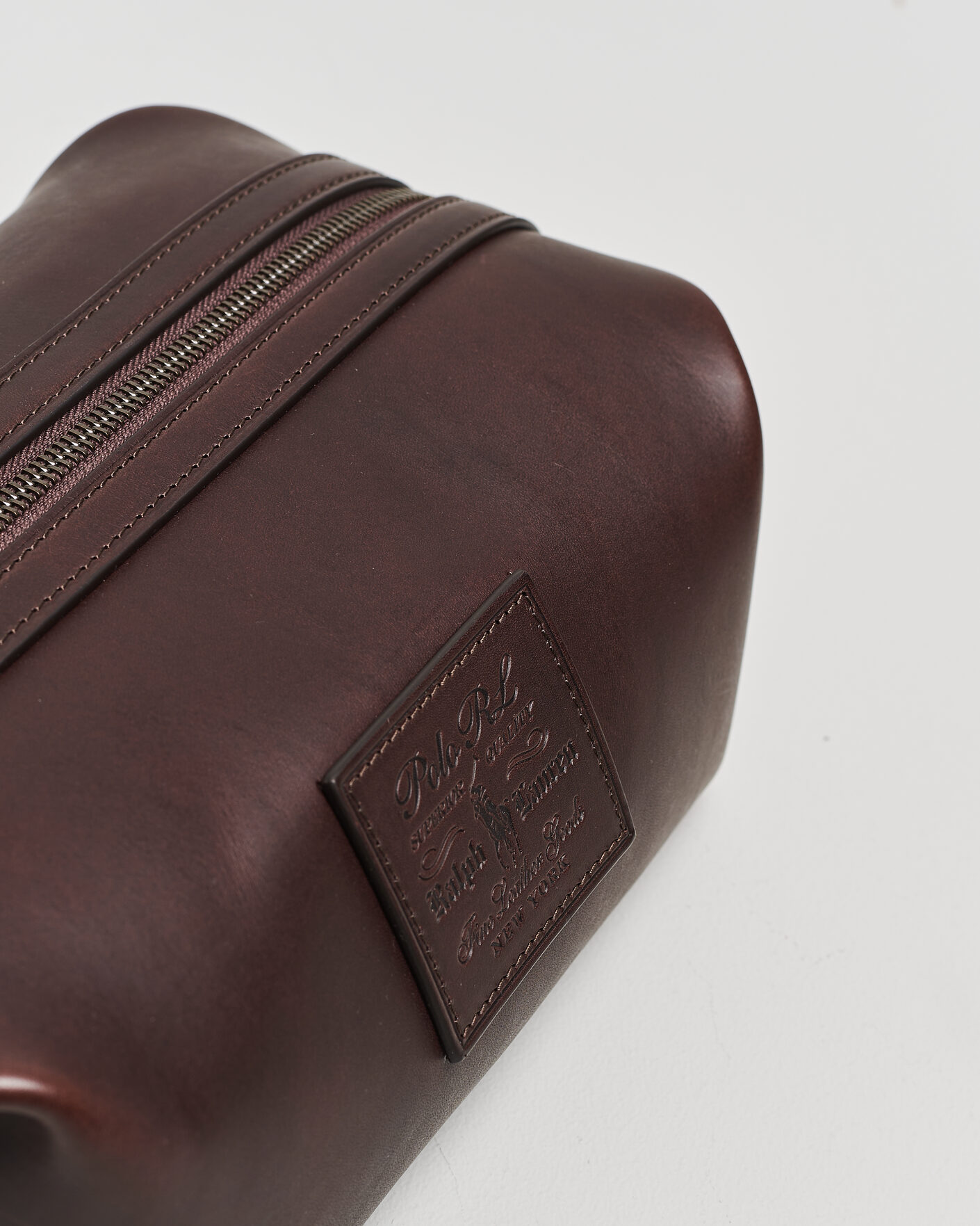 Herre | Tasker | Polo Ralph Lauren | Leather Washbag Burnished Brown