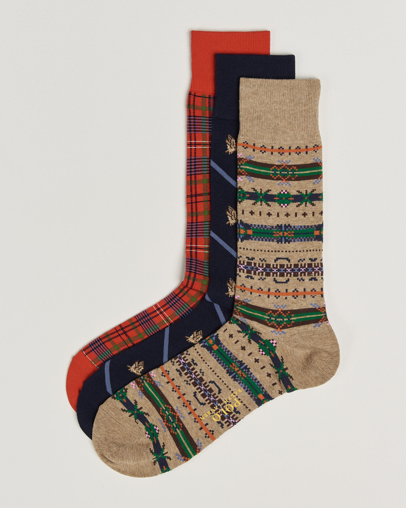 Herre | Undertøj | Polo Ralph Lauren | 3-Pack Cotton Crew Socks Multi