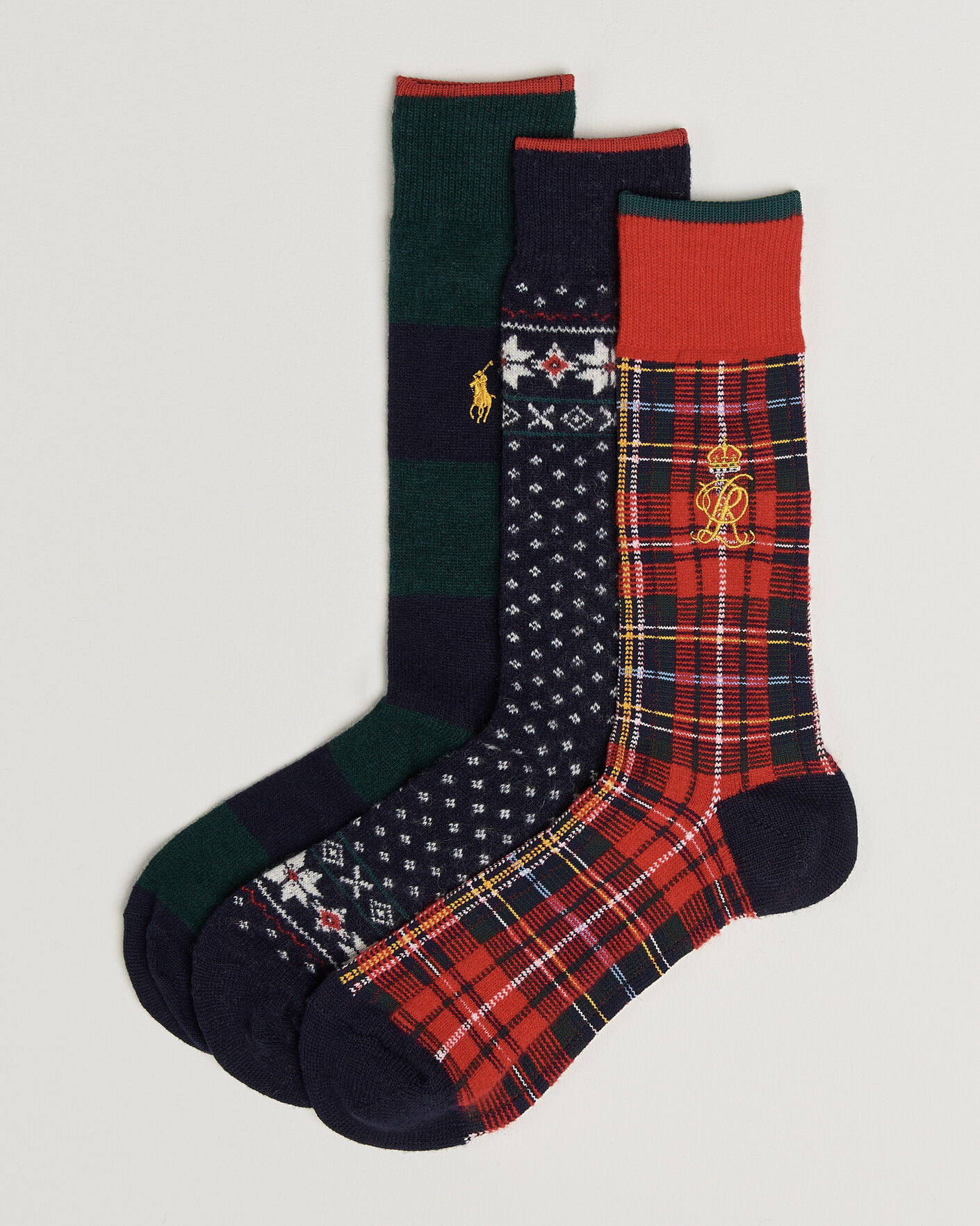 Herre | Undertøj | Polo Ralph Lauren | 3-Pack Lambswool Sock Hunter Multi