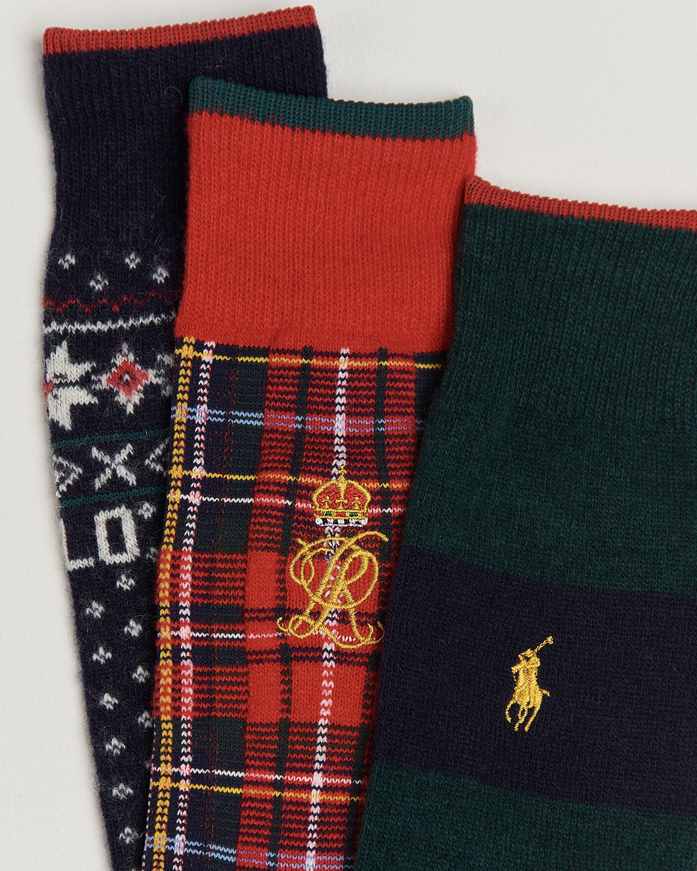 Herre | Undertøj | Polo Ralph Lauren | 3-Pack Lambswool Sock Hunter Multi