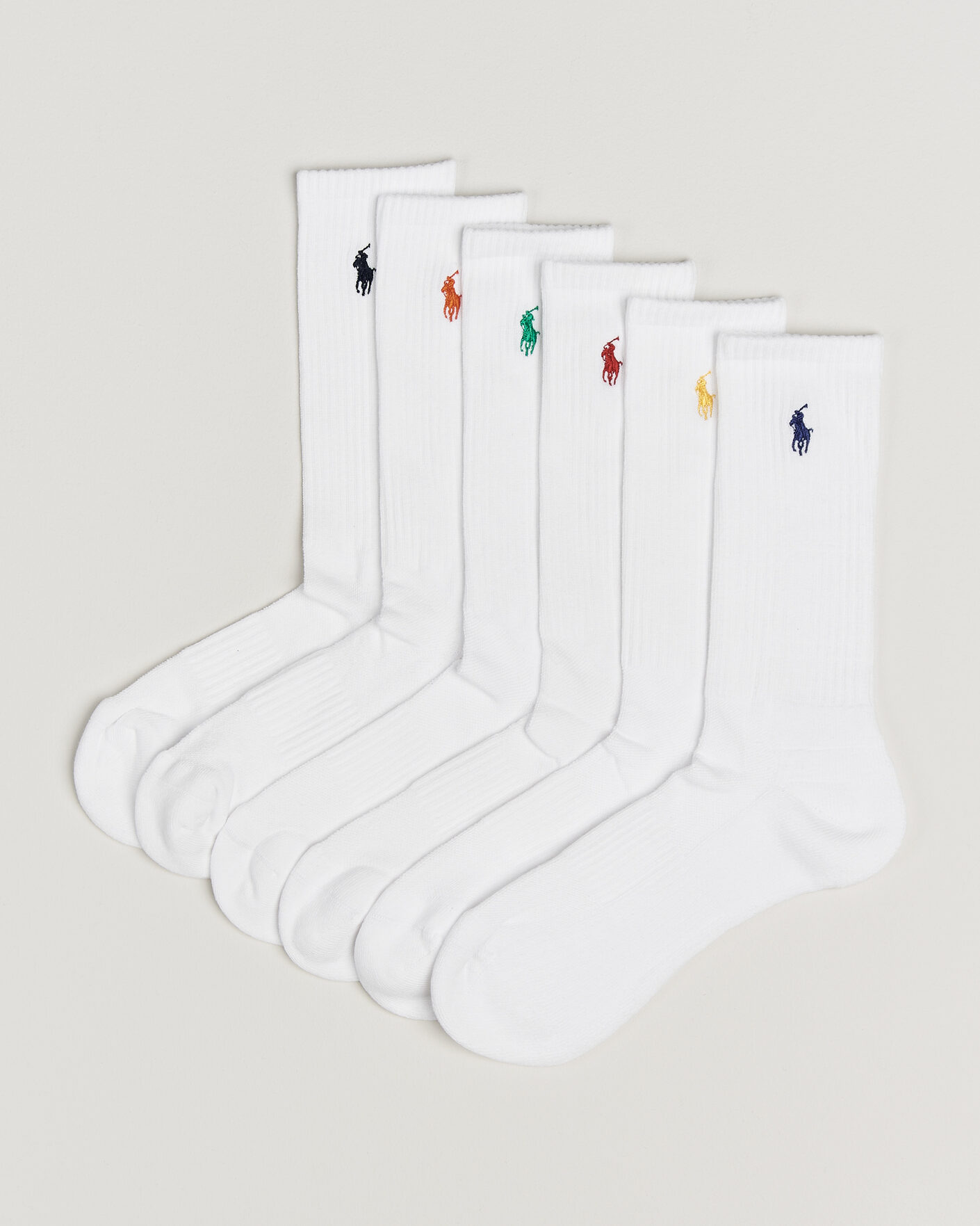 Herre | Undertøj | Polo Ralph Lauren | 6-Pack Performance Crew Socks White