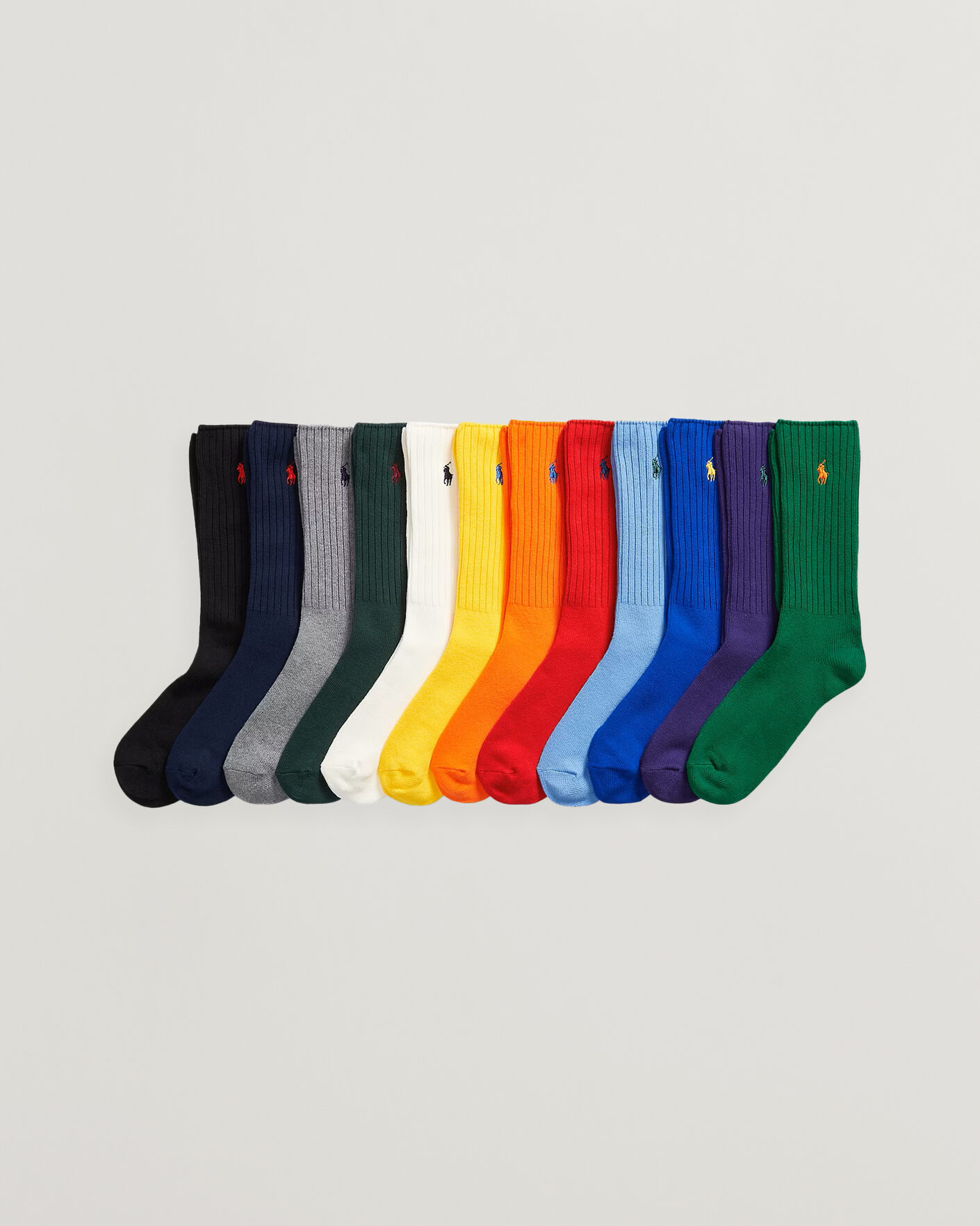 Herre | Undertøj | Polo Ralph Lauren | Polo Ralph Lauren12-Pack Ribbed Cotton Sock Gift BoxMulti