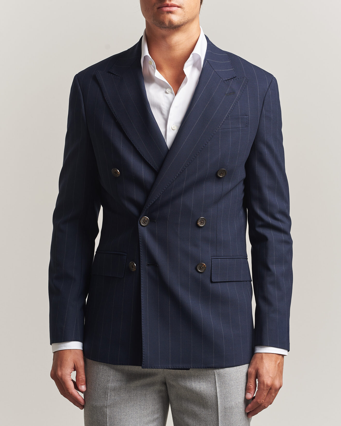 Herre | Blazere & jakker | Polo Ralph Lauren | Double Breasted Rope Stripe Sportcoat Navy/Grey