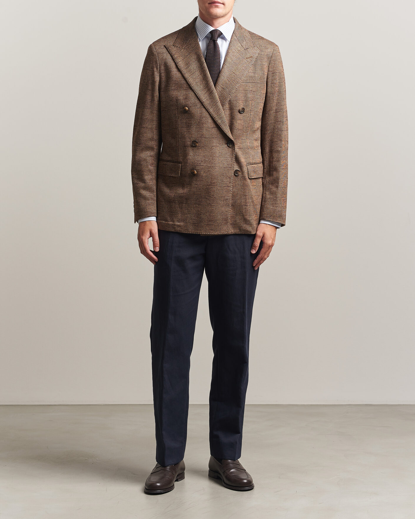 Herre | Blazere & jakker | Polo Ralph Lauren | Double Breasted Glenplaid Knit Sportcoat Tan/Brown