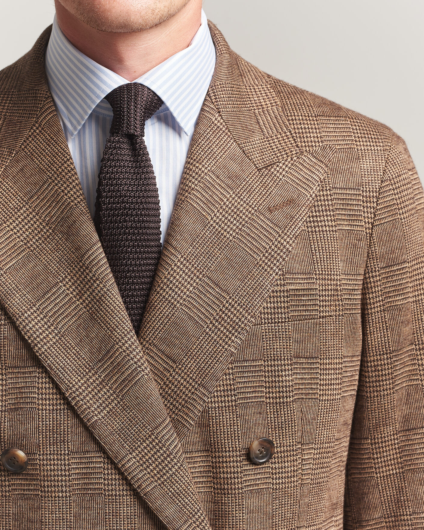 Herre | Blazere & jakker | Polo Ralph Lauren | Double Breasted Glenplaid Knit Sportcoat Tan/Brown