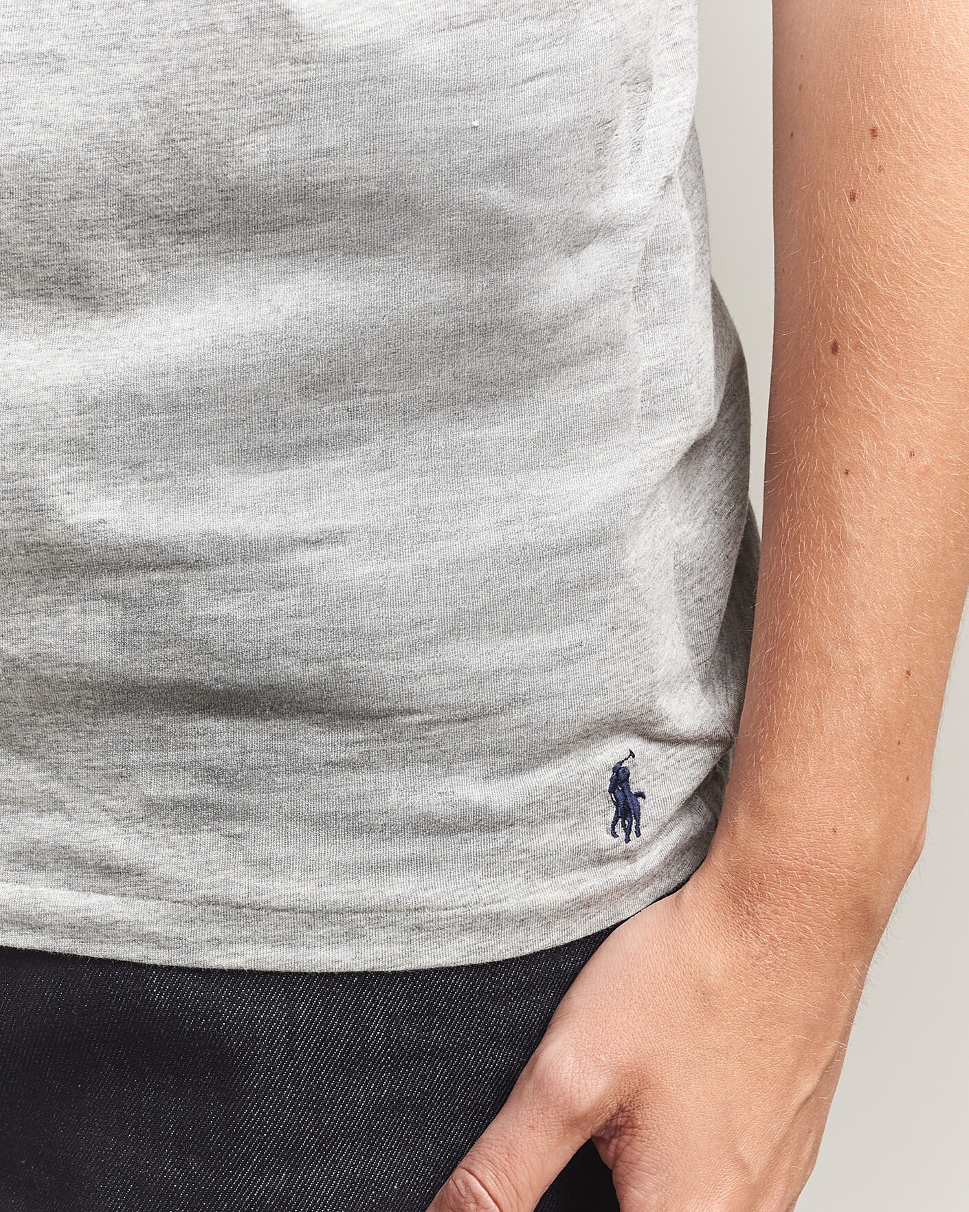 Herre | T-Shirts | Polo Ralph Lauren | 3-Pack Crew Neck T-Shirt Grey/Navy/Blue