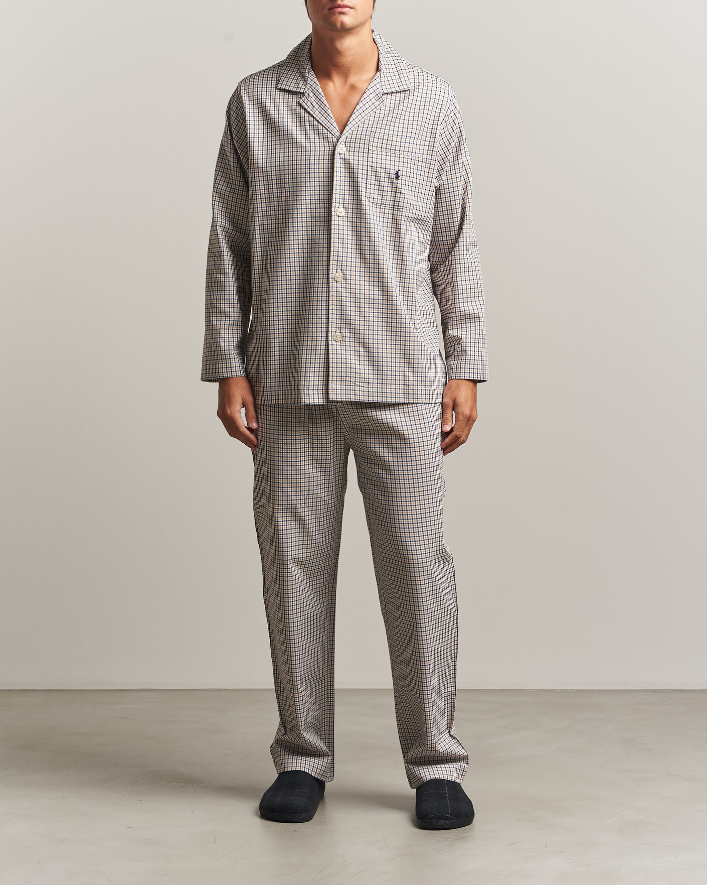 Herre | Pyjamas & Morgenkåber | Polo Ralph Lauren | Pyjamas Set Khaki White Multi