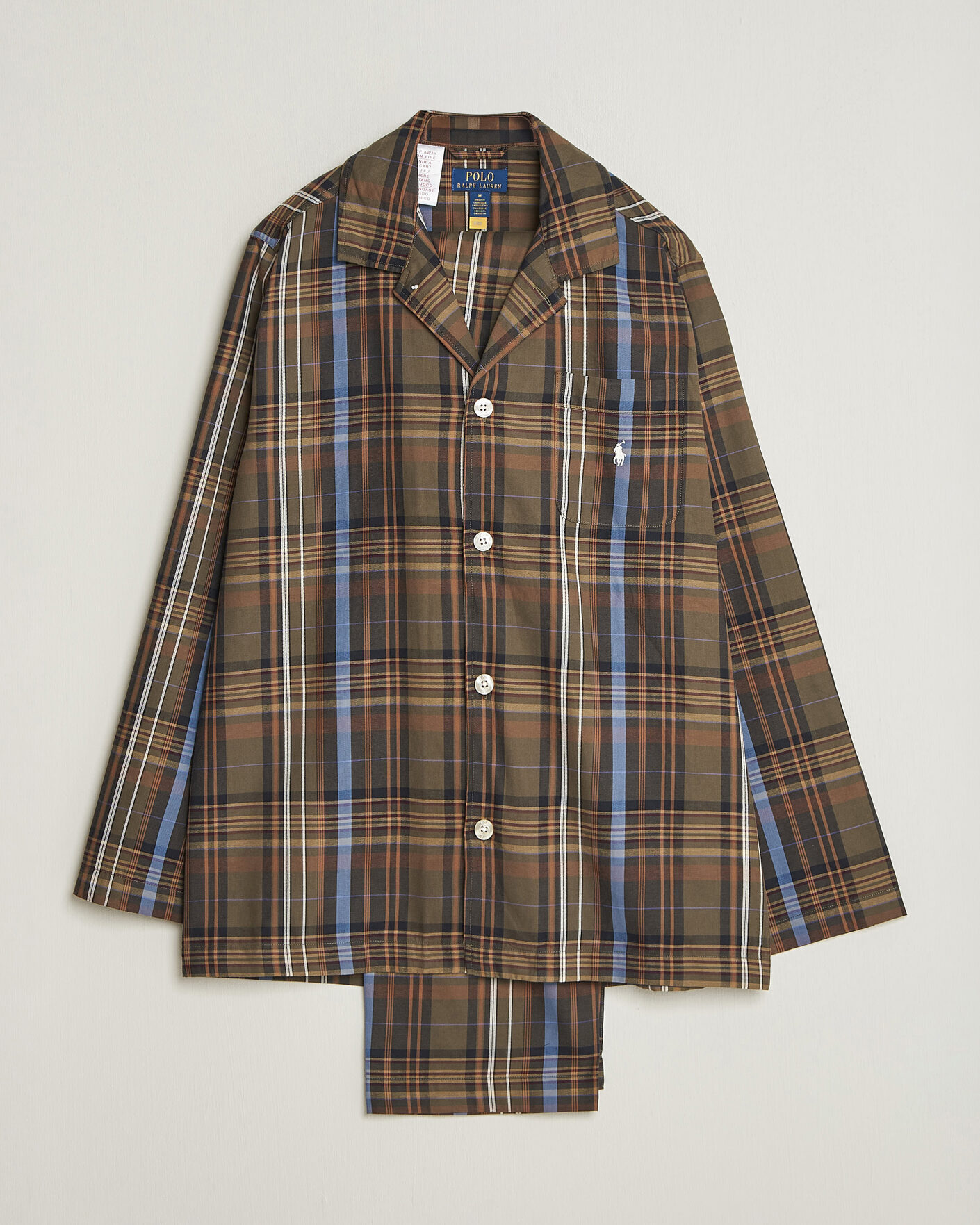 Herre | Pyjamas & Morgenkåber | Polo Ralph Lauren | Pyjamas Set Olive Brown Multi