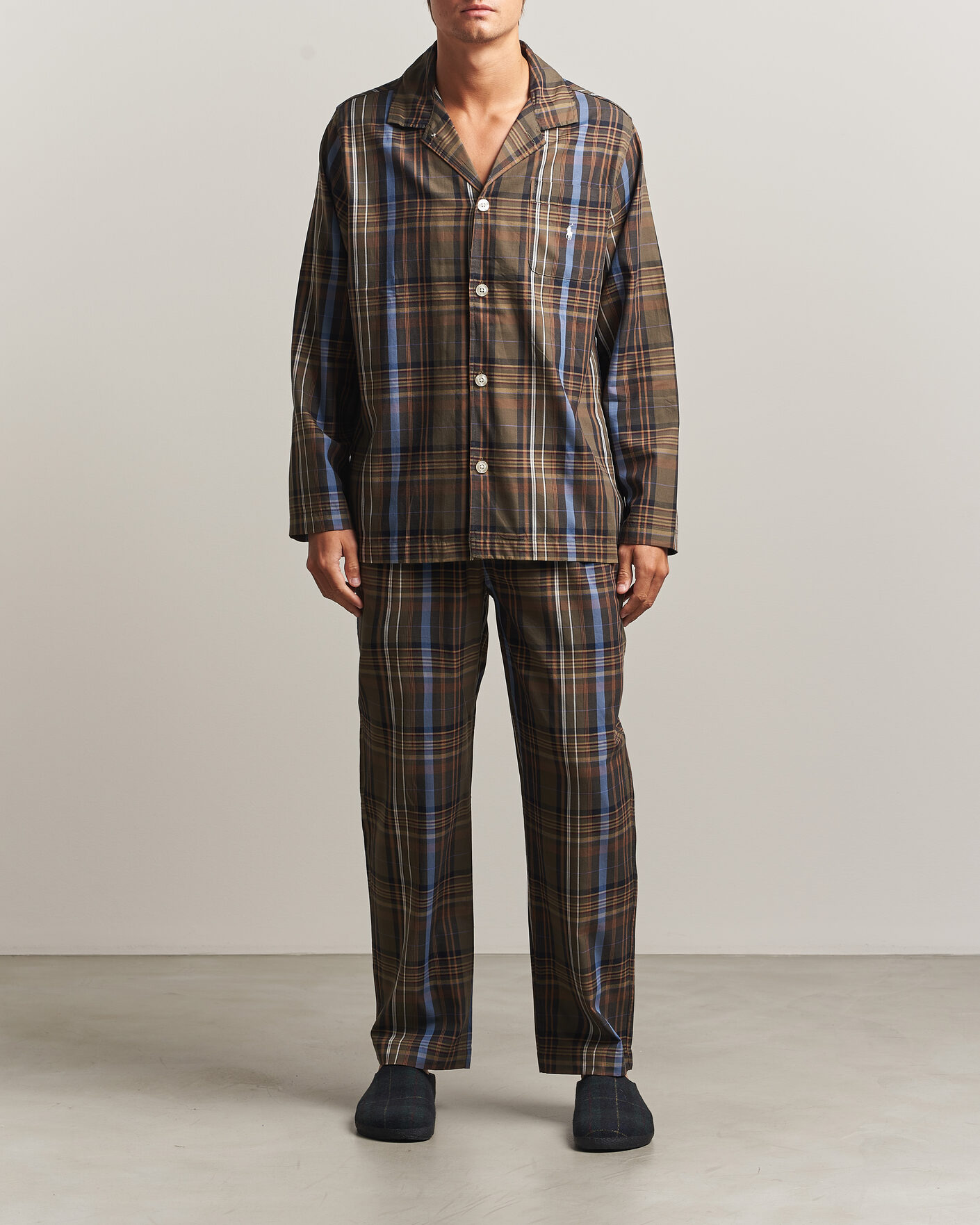 Herre | Pyjamas & Morgenkåber | Polo Ralph Lauren | Pyjamas Set Olive Brown Multi