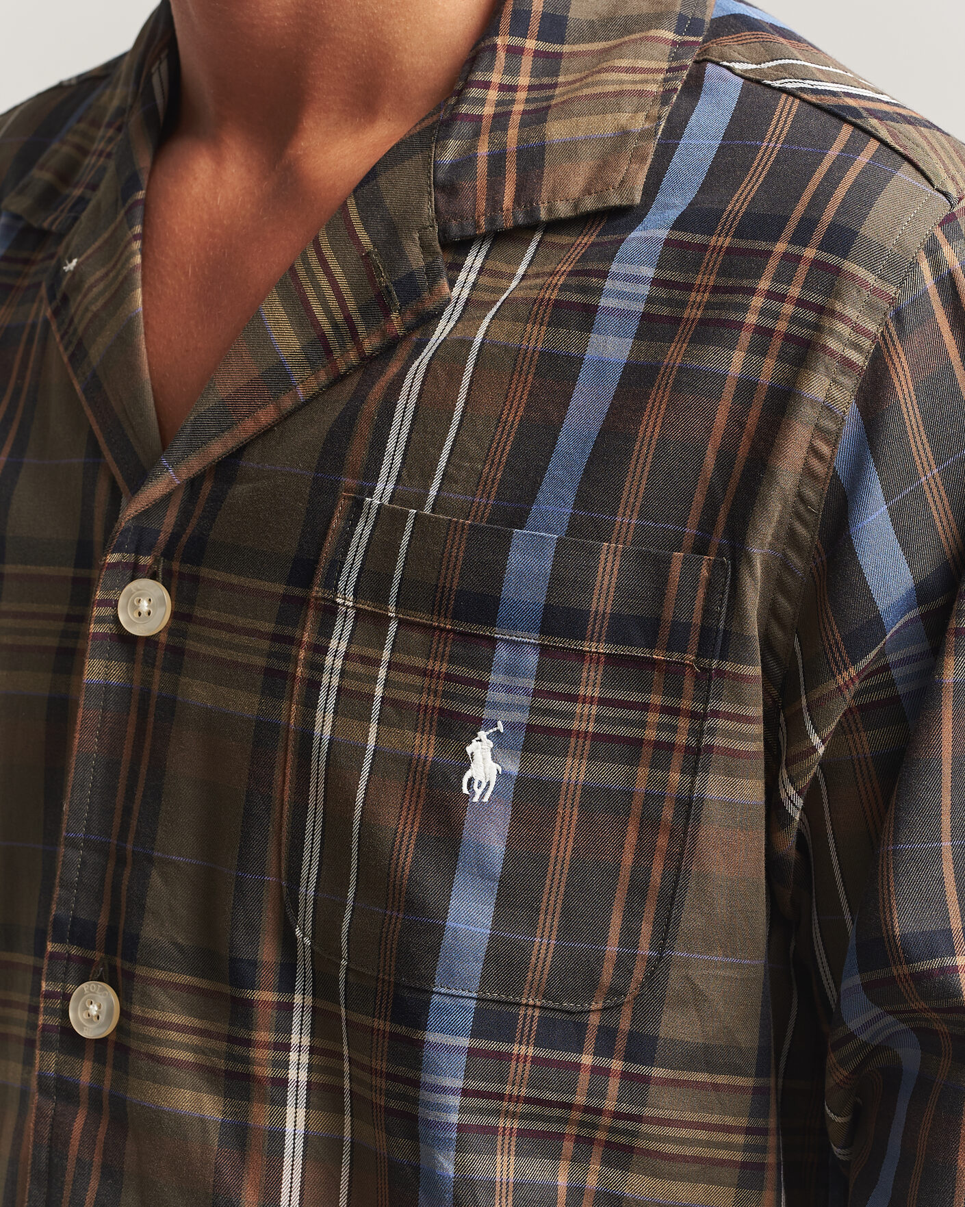 Herre | Pyjamas & Morgenkåber | Polo Ralph Lauren | Pyjamas Set Olive Brown Multi