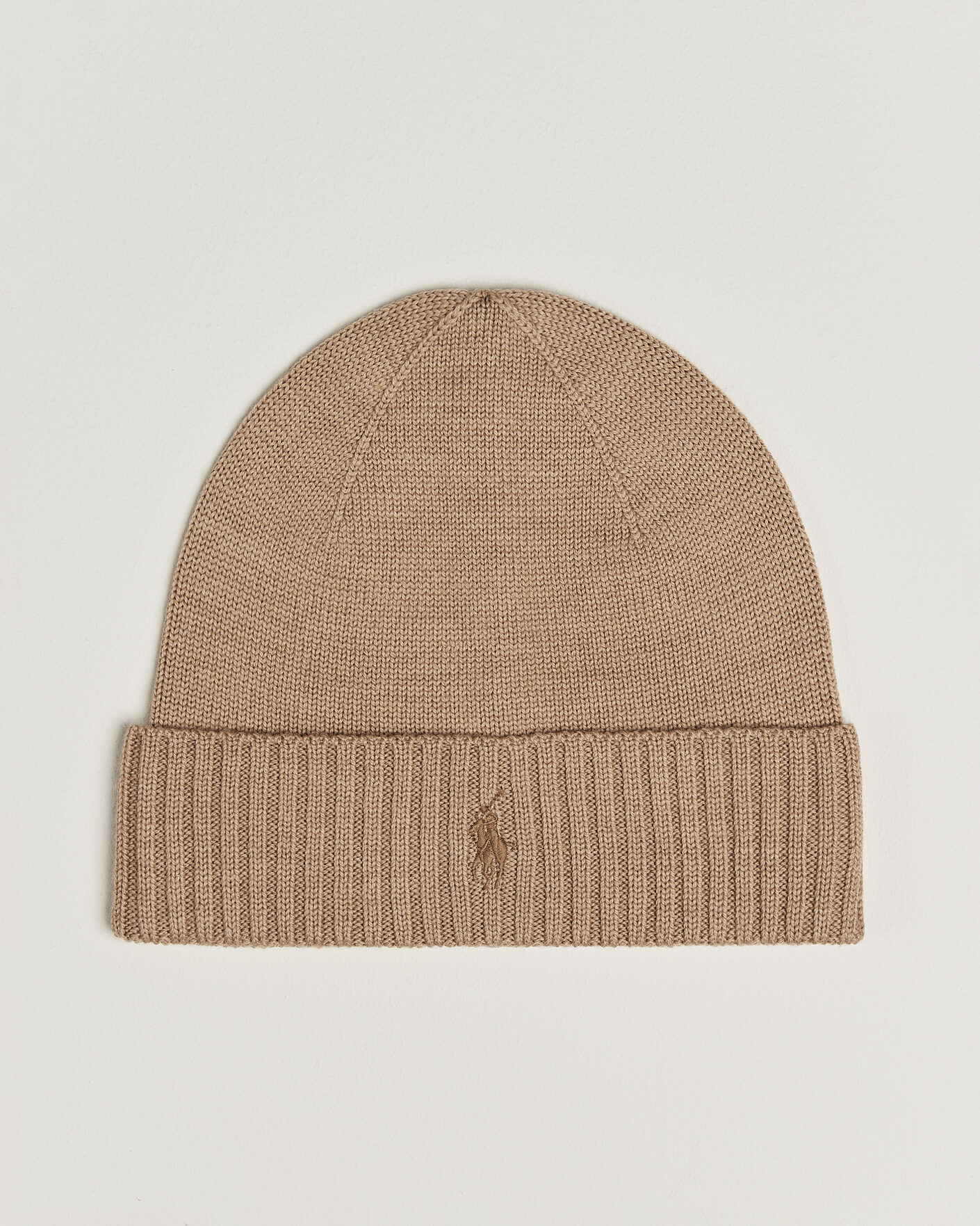Herre | Huer | Polo Ralph Lauren | Merino Beanie Camel Melange