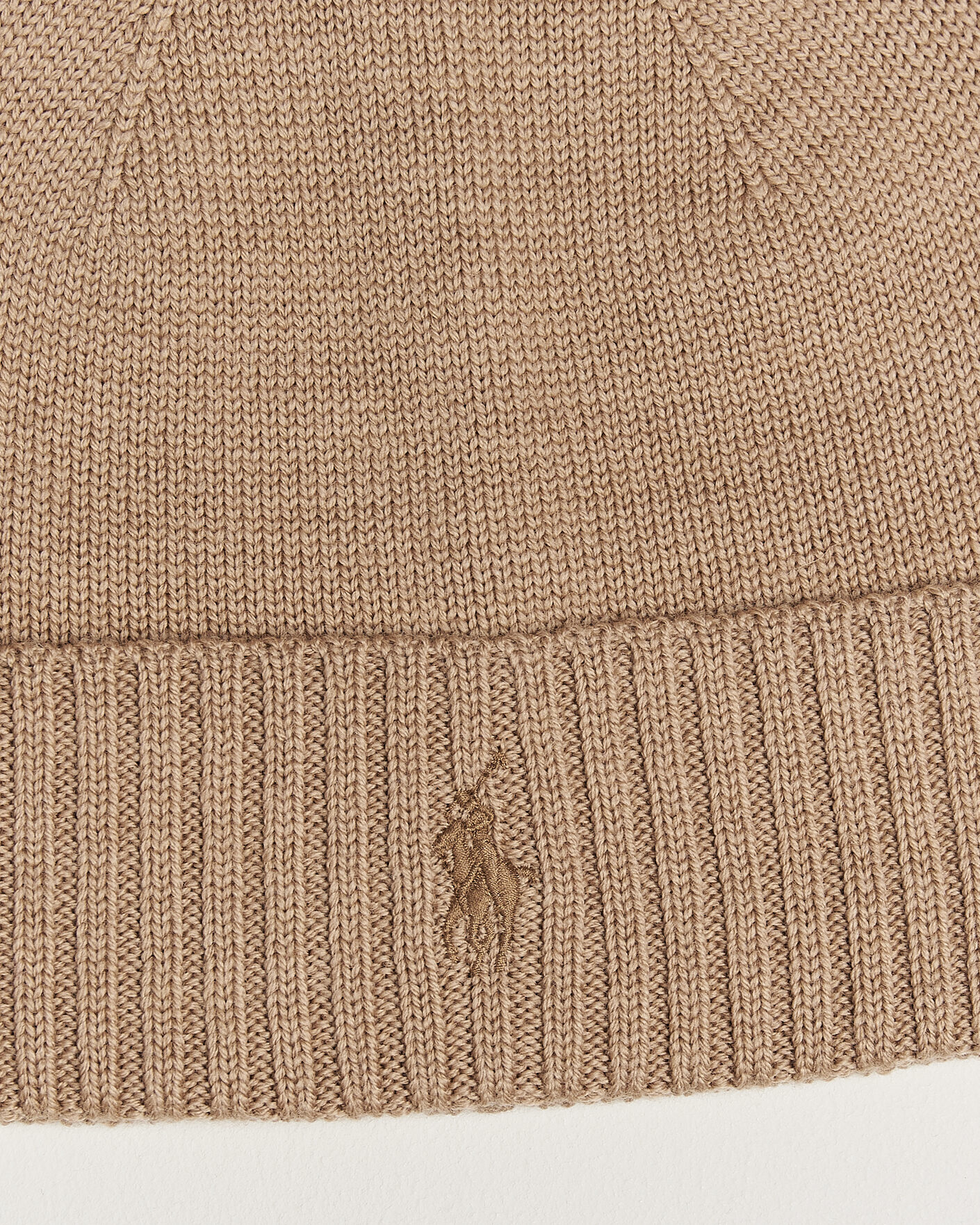 Herre | Huer | Polo Ralph Lauren | Merino Beanie Camel Melange