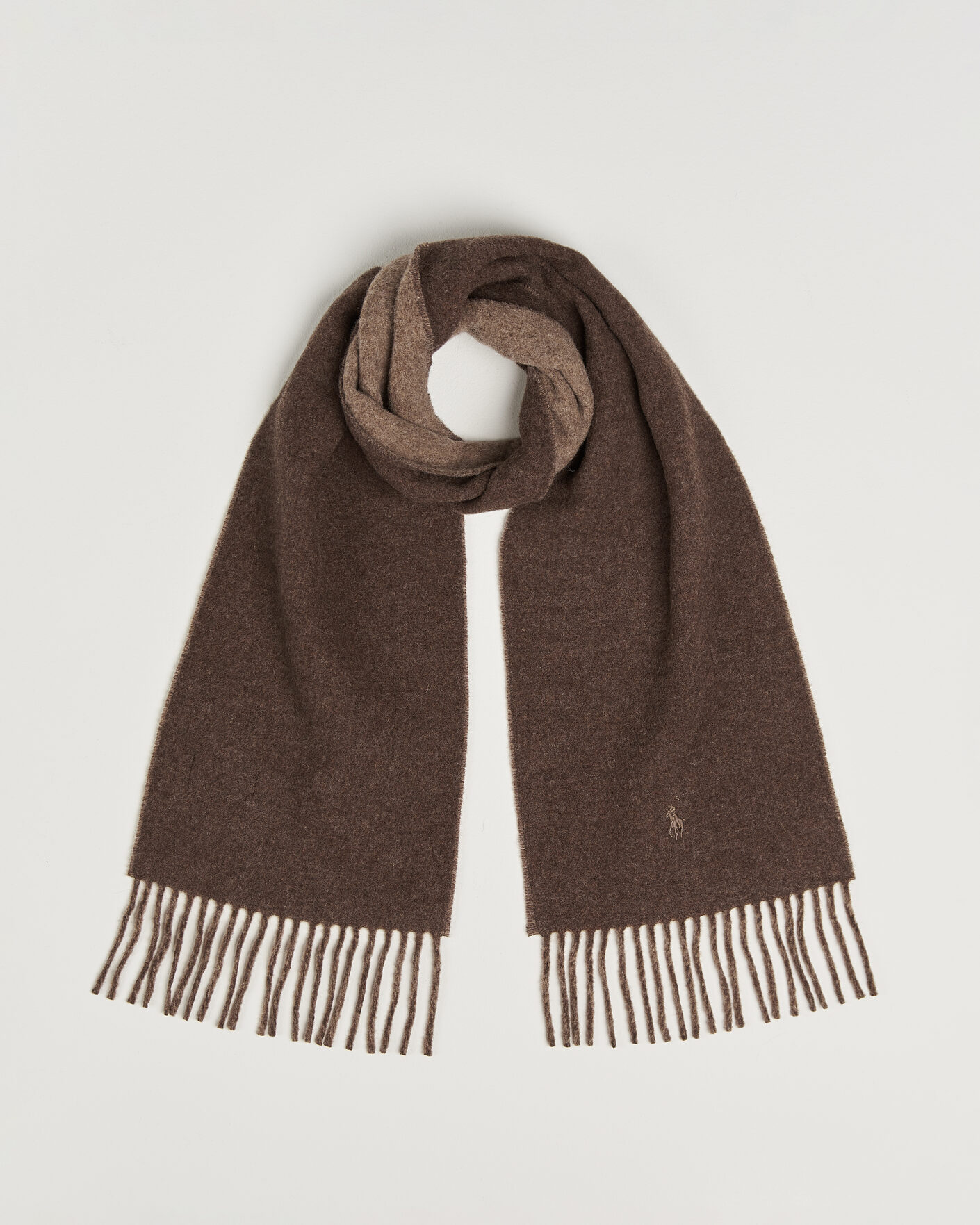 Herre | Halstørklæder | Polo Ralph Lauren | Reversible Wool Scarf Nutmeg/Brown