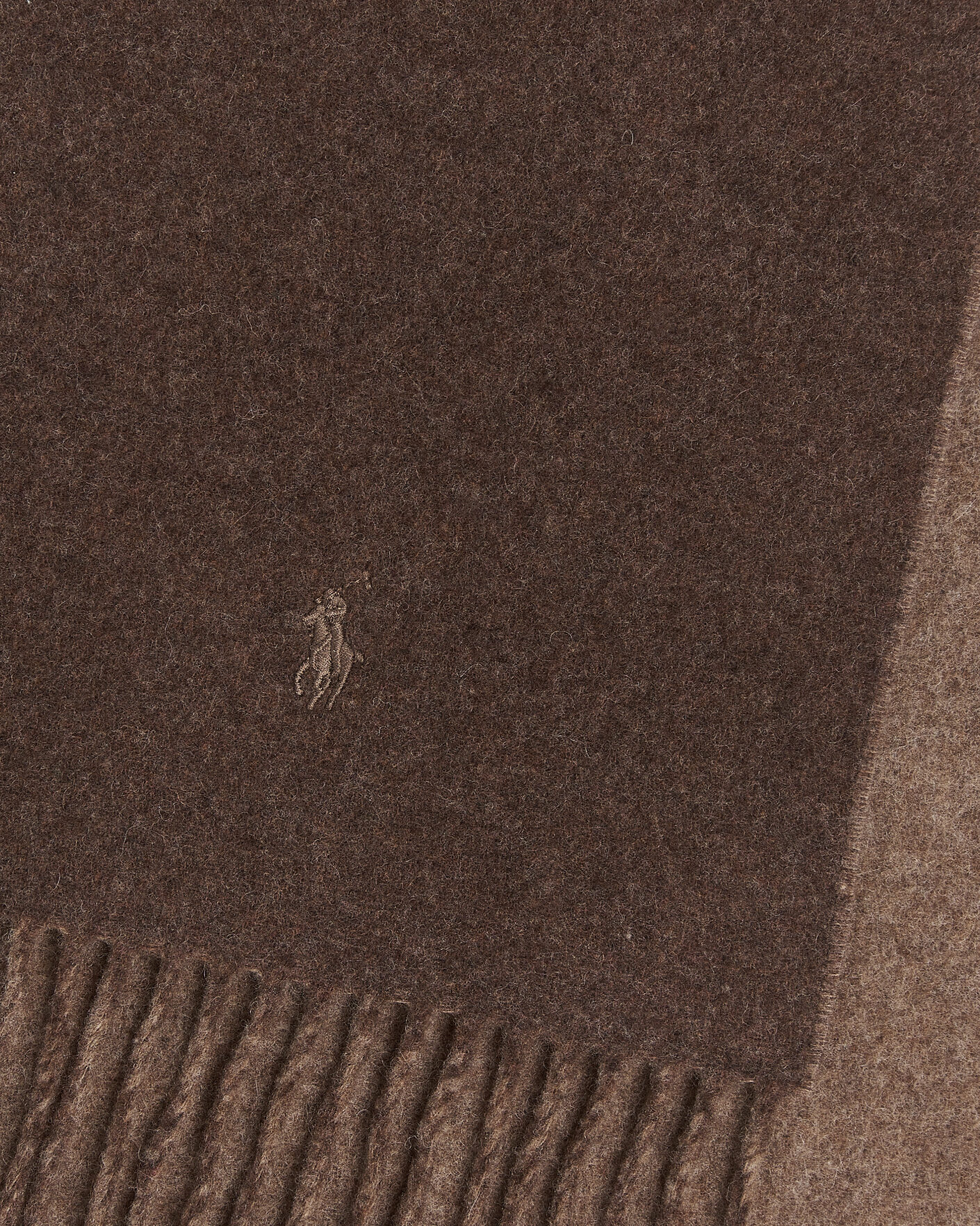 Herre | Halstørklæder | Polo Ralph Lauren | Reversible Wool Scarf Nutmeg/Brown