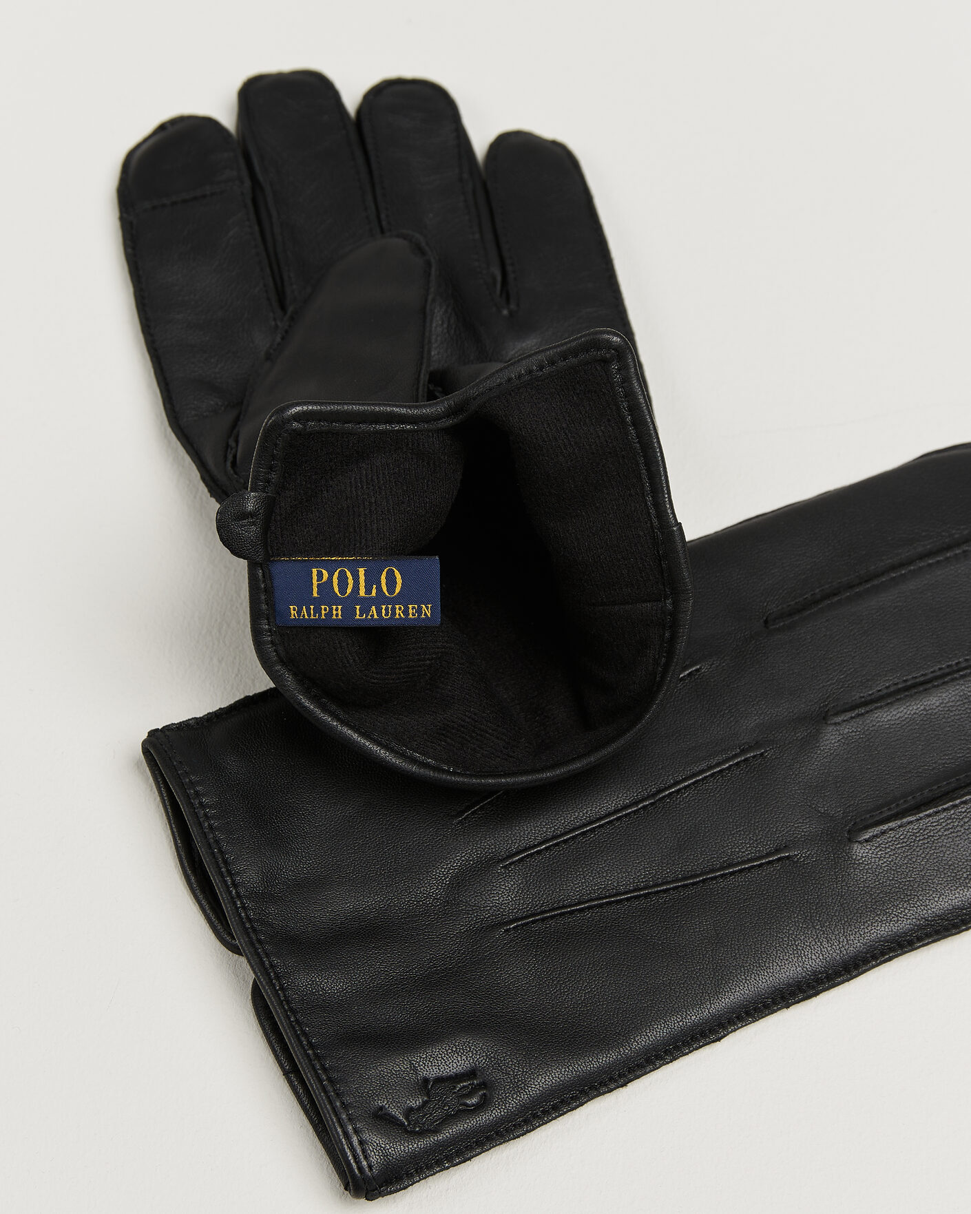 Herre | Handsker | Polo Ralph Lauren | Water-Repellent Leather Gloves Black