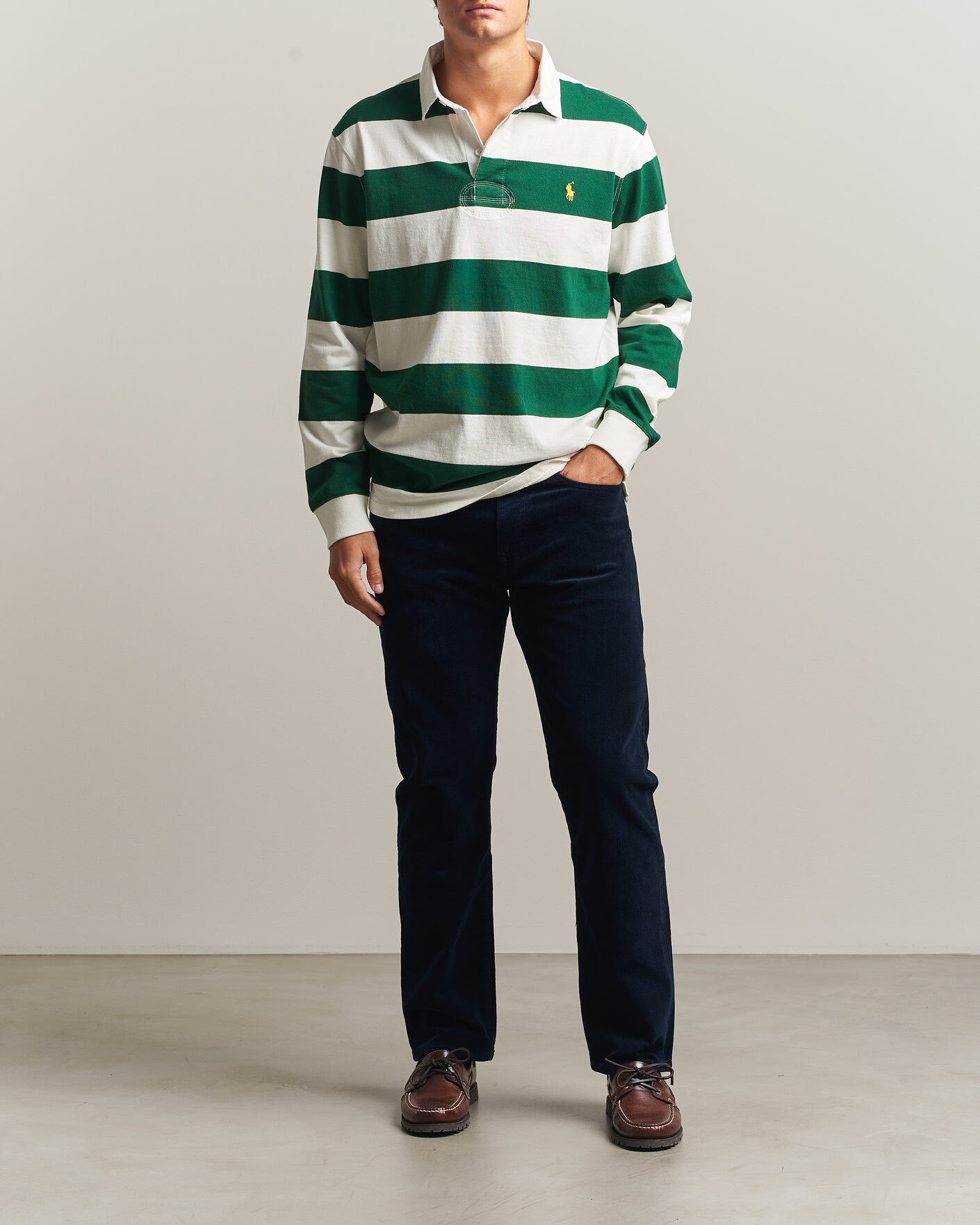 Herre | Bukser | Polo Ralph Lauren | Stretch Corduroy Straight Fit Pants Aviator Navy