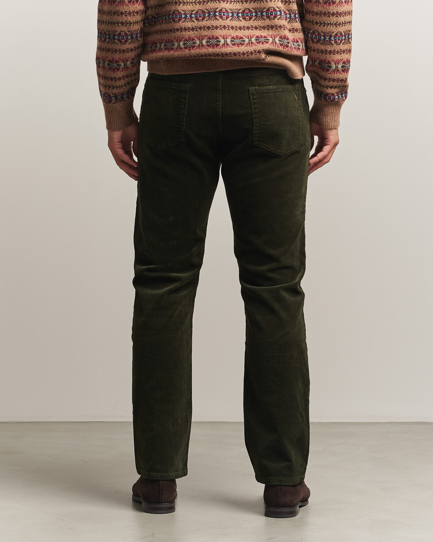 Herre | Bukser | Polo Ralph Lauren | Stretch Corduroy Straight Fit Pants Estate Olive