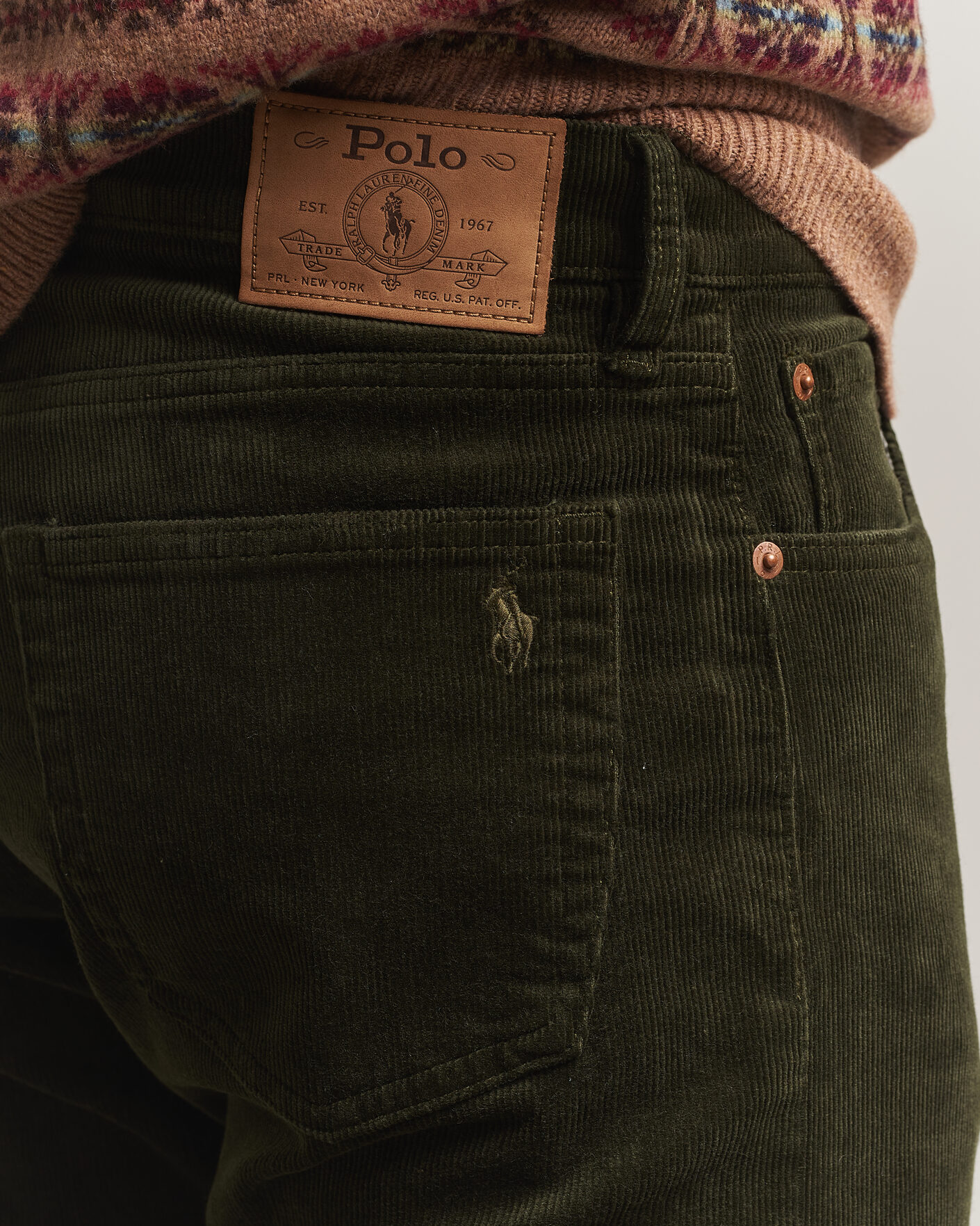 Herre | Bukser | Polo Ralph Lauren | Stretch Corduroy Straight Fit Pants Estate Olive