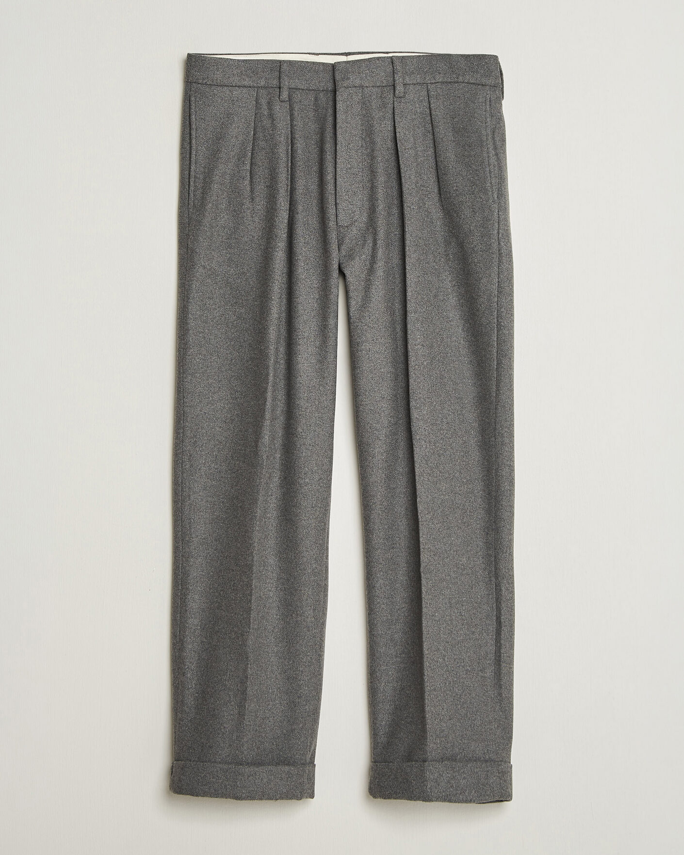 Herre | Bukser | Polo Ralph Lauren | Flanell Blend Straight Fit Pants Medium Grey