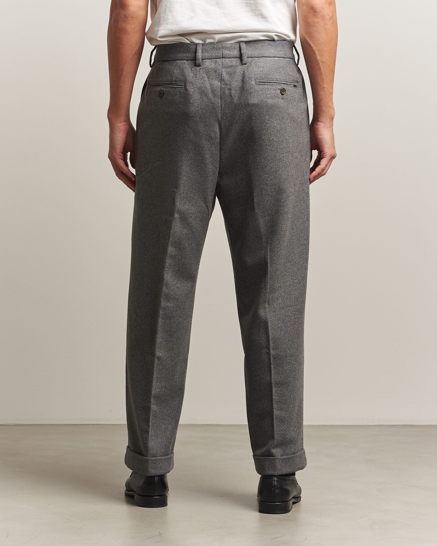 Herre | Bukser | Polo Ralph Lauren | Flanell Blend Straight Fit Pants Medium Grey