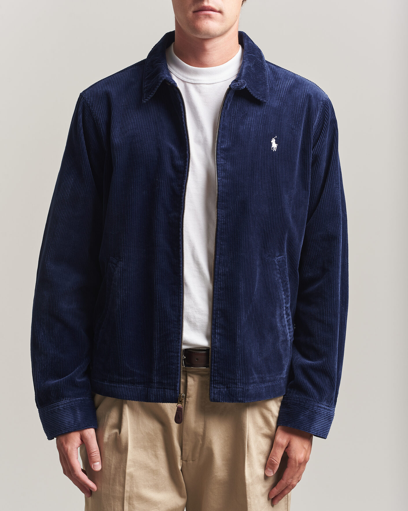 Herre | Jakker | Polo Ralph Lauren | Lined Corduroy Windbreaker Newport Navy
