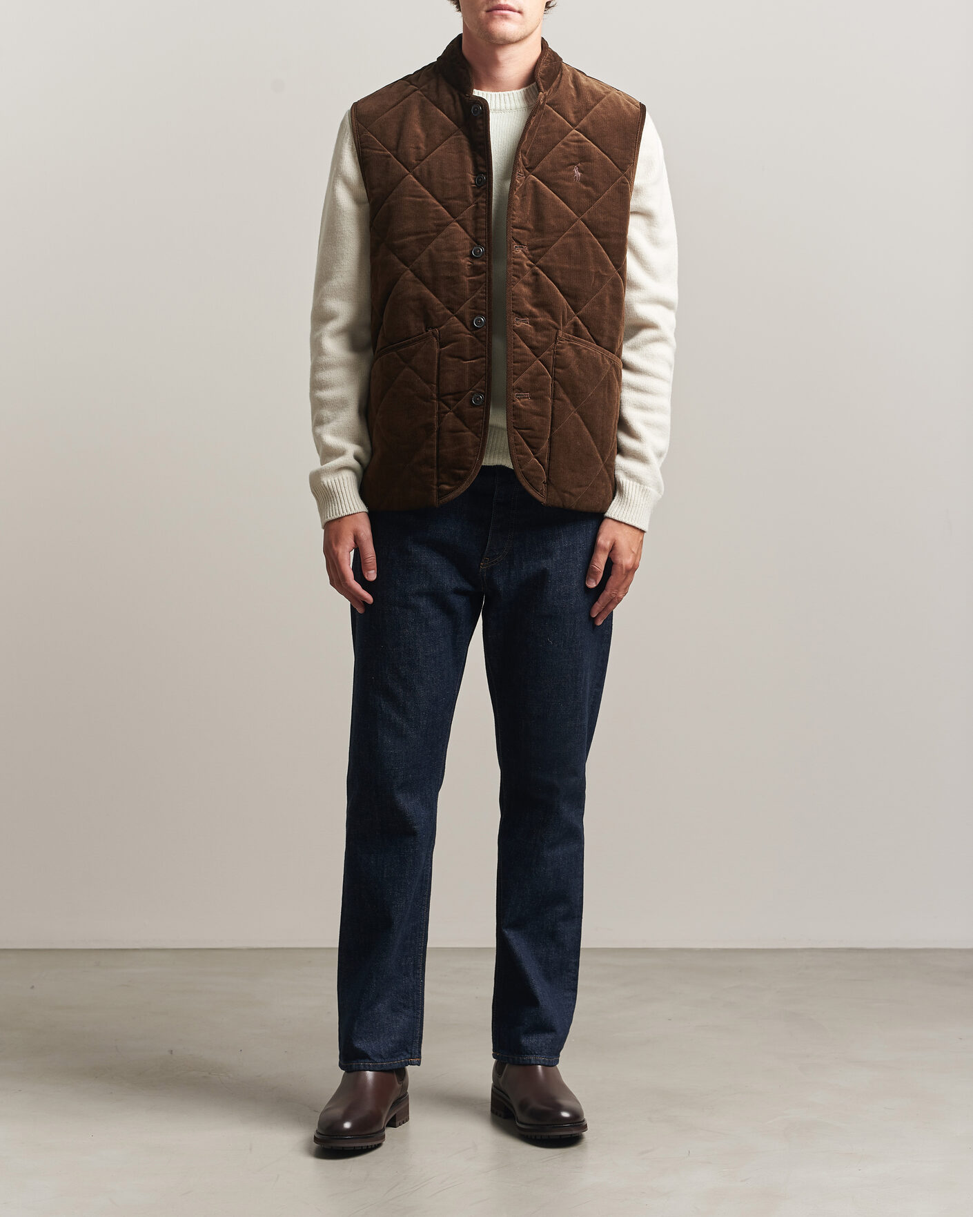 Herre | Veste | Polo Ralph Lauren | Quilted Corduroy Vest Cooper Brown