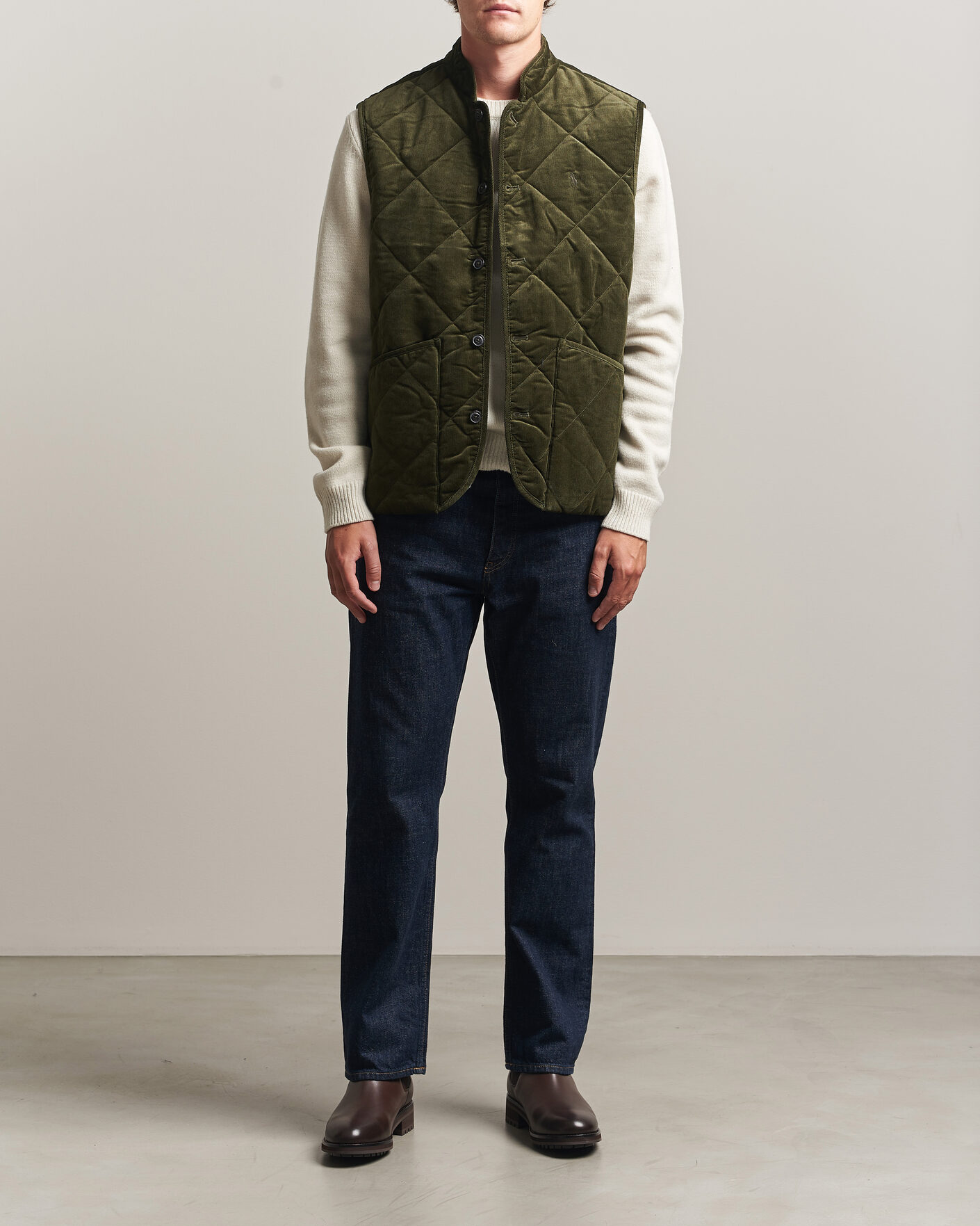 Herre | Veste | Polo Ralph Lauren | Quilted Corduroy Vest Company Olive