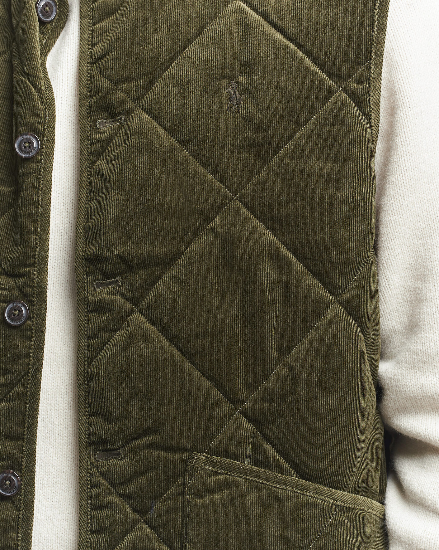 Herre | Veste | Polo Ralph Lauren | Quilted Corduroy Vest Company Olive